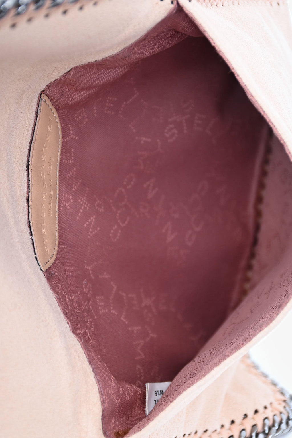 Stella McCartney Pink Fabric Chain Trim Mini Falabella Bag