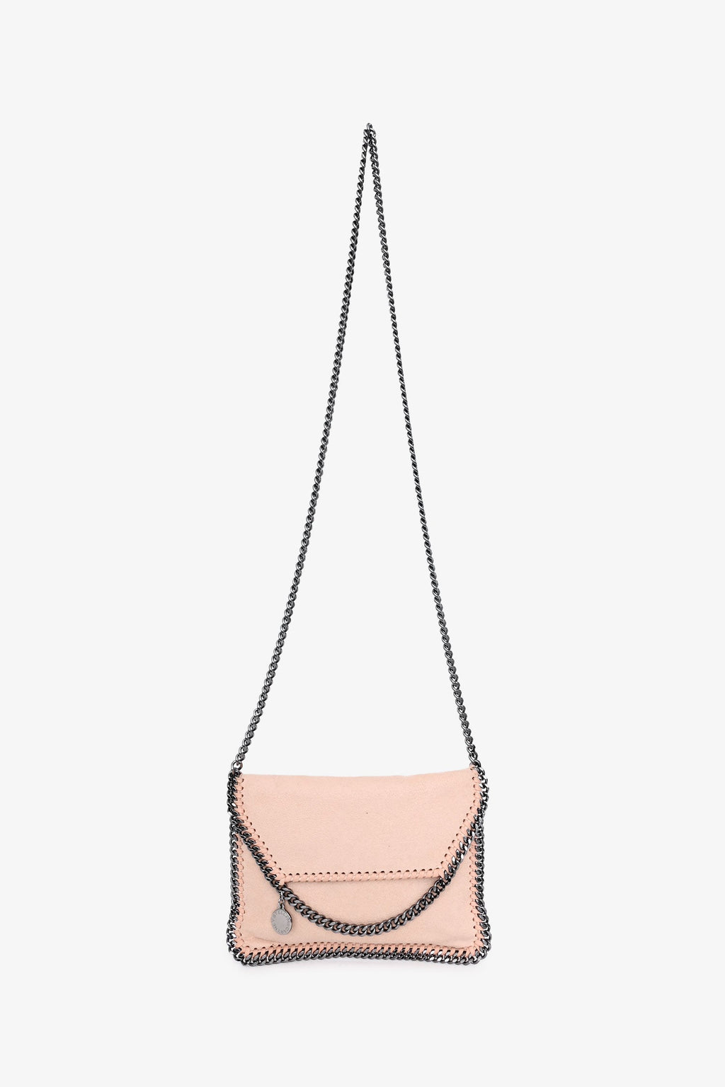 Stella McCartney Pink Fabric Chain Trim Mini Falabella Bag