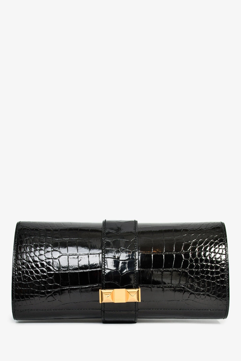 Hermès 2016 Black Alligator 'Medor' 23 Clutch