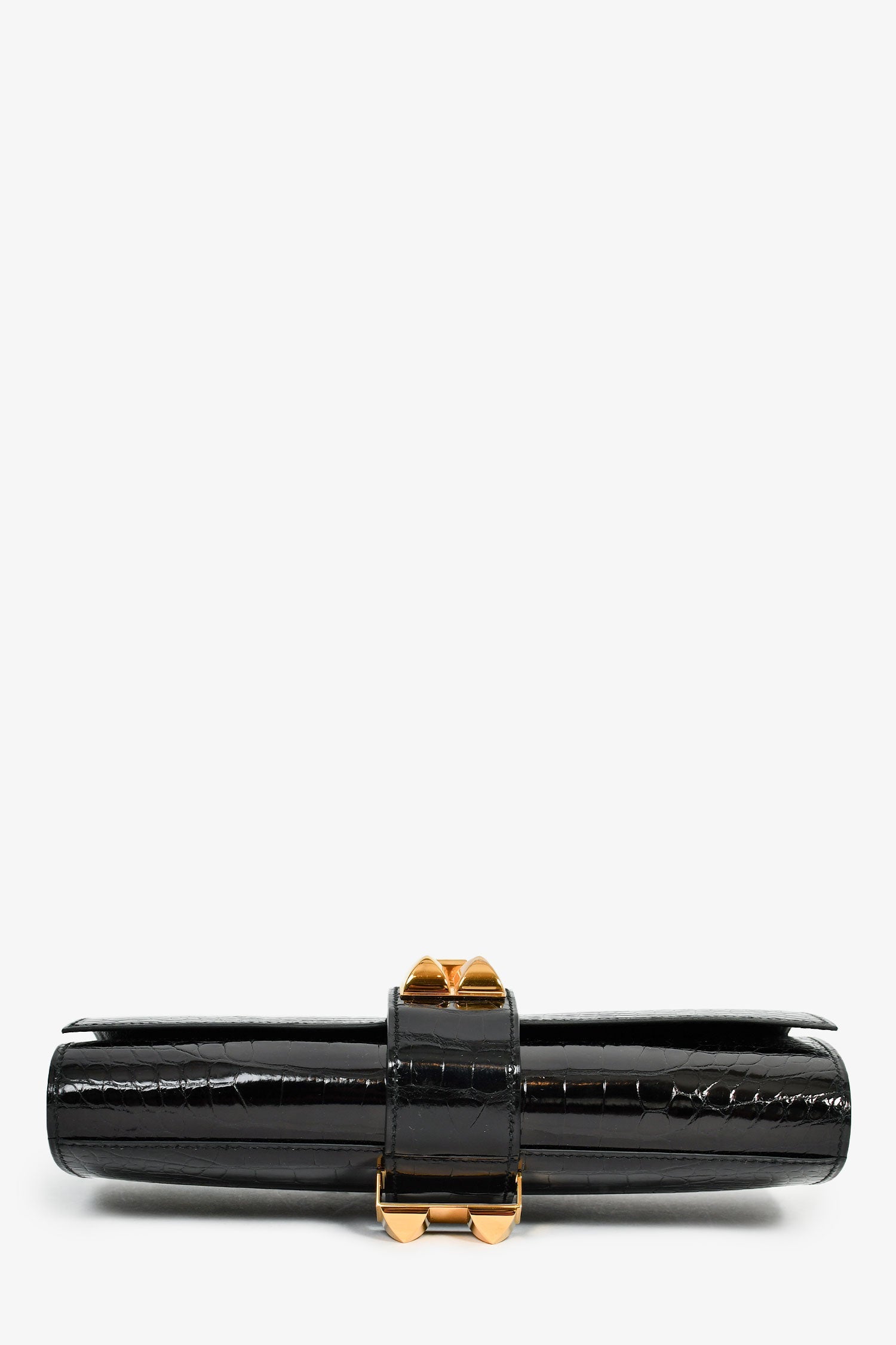 Hermès 2016 Black Alligator 'Medor' 23 Clutch