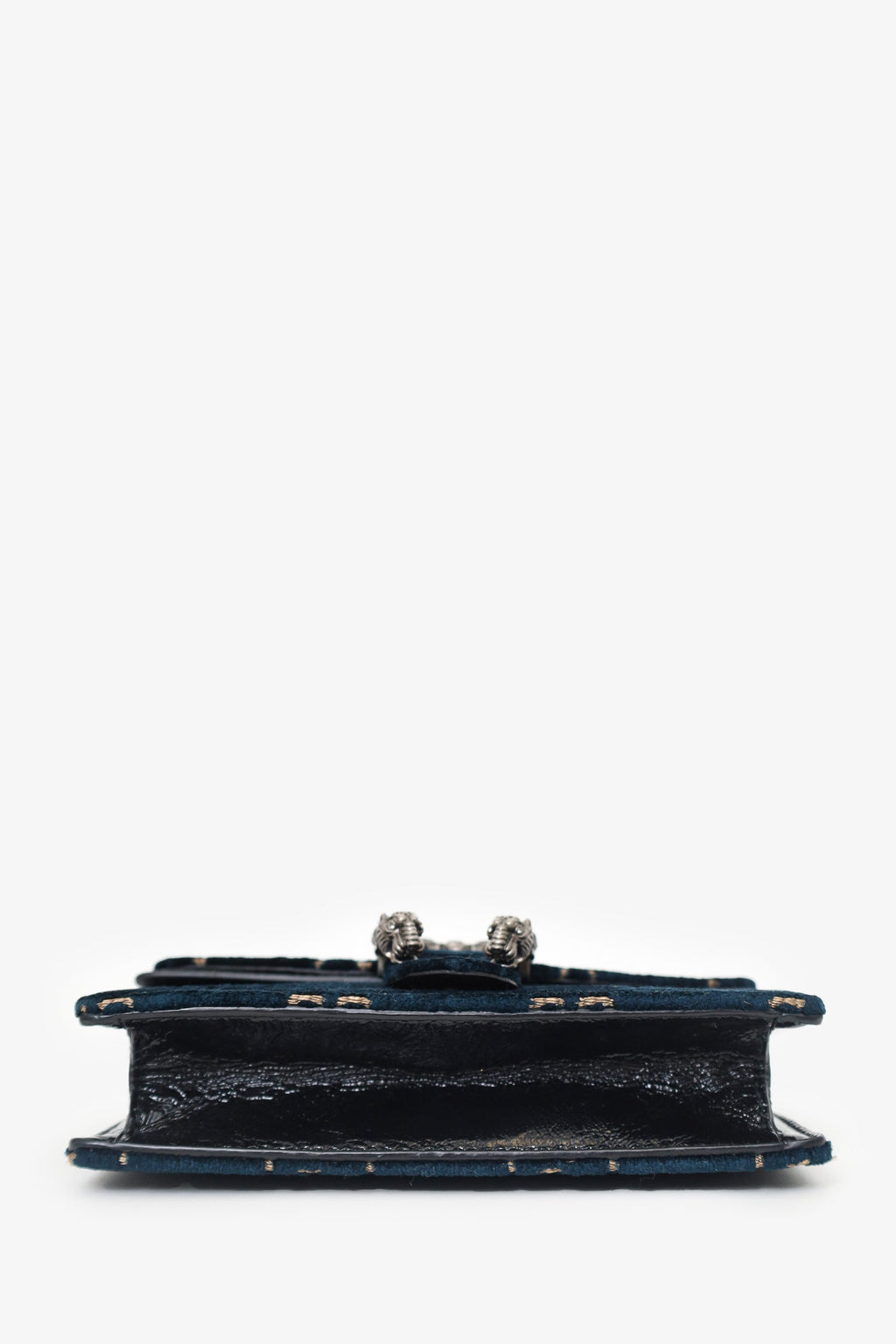 Gucci Navy Velvet GG Monogram Super Mini Dionysus Chain Bag