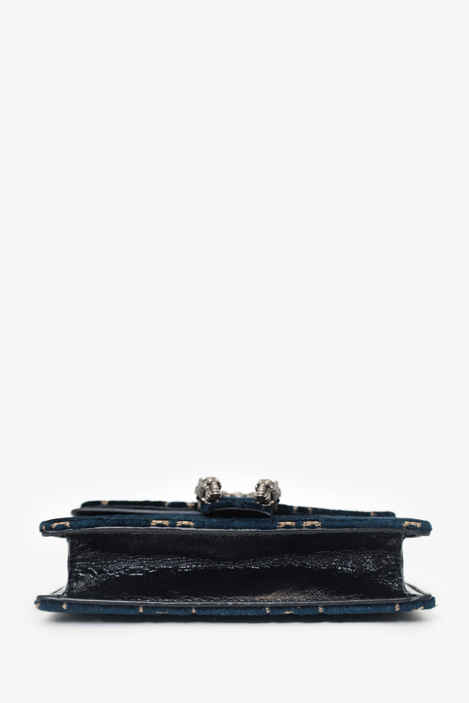 Gucci Navy Velvet GG Monogram Super Mini Dionysus Chain Bag