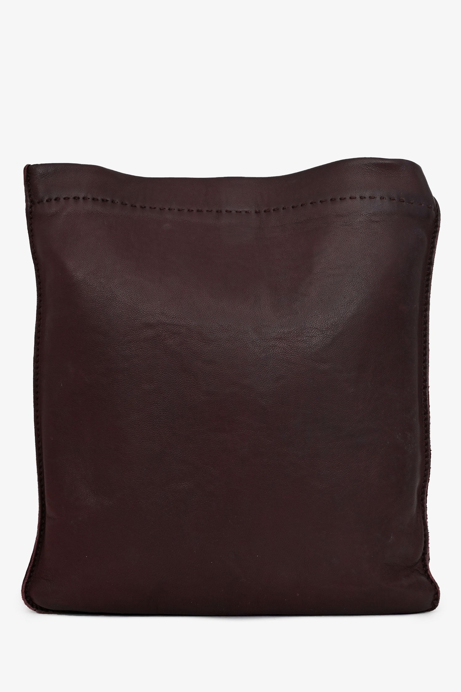 Hermès Burgundy Leather Toudou Shoulder Bag