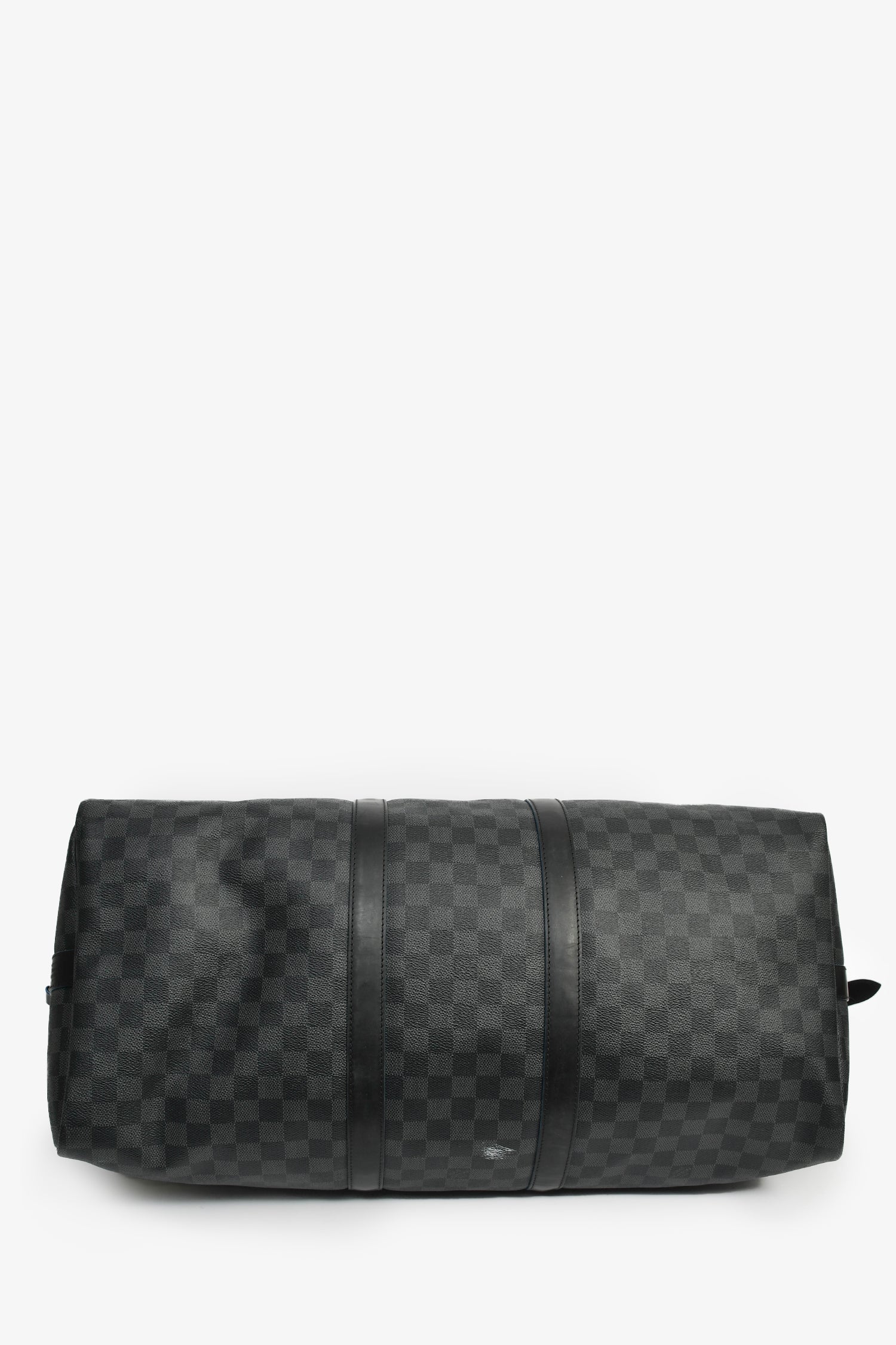 Louis Vuitton Graphite Damier Blue Lined Keepall 55