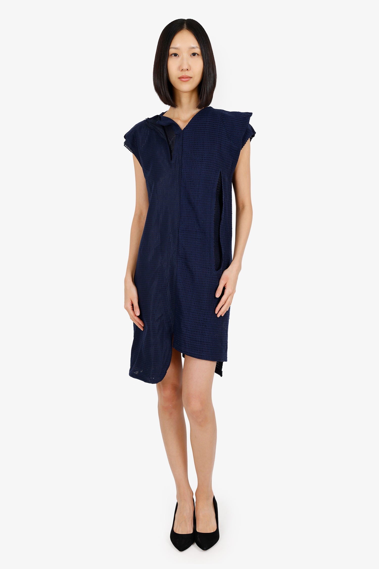 Comme des Garcons Navy Sleeveless Mini Dress Size M