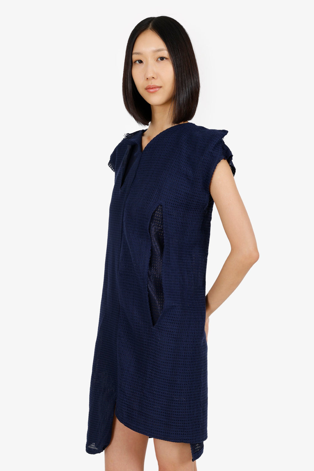 Comme des Garcons Navy Sleeveless Mini Dress Size M
