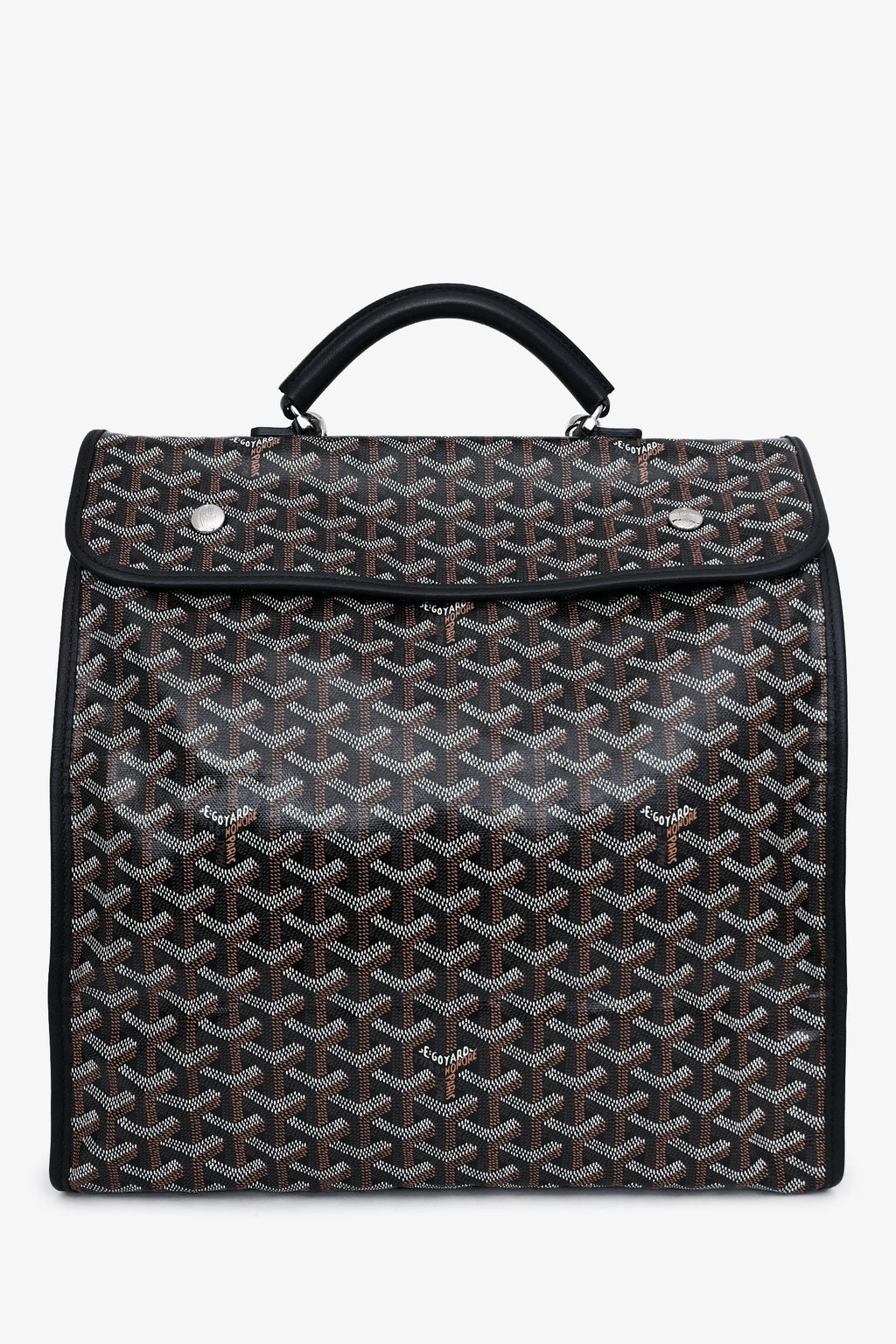 Goyard 2023 Navy Goyardine Canvas 'Saint Leger' Backpack