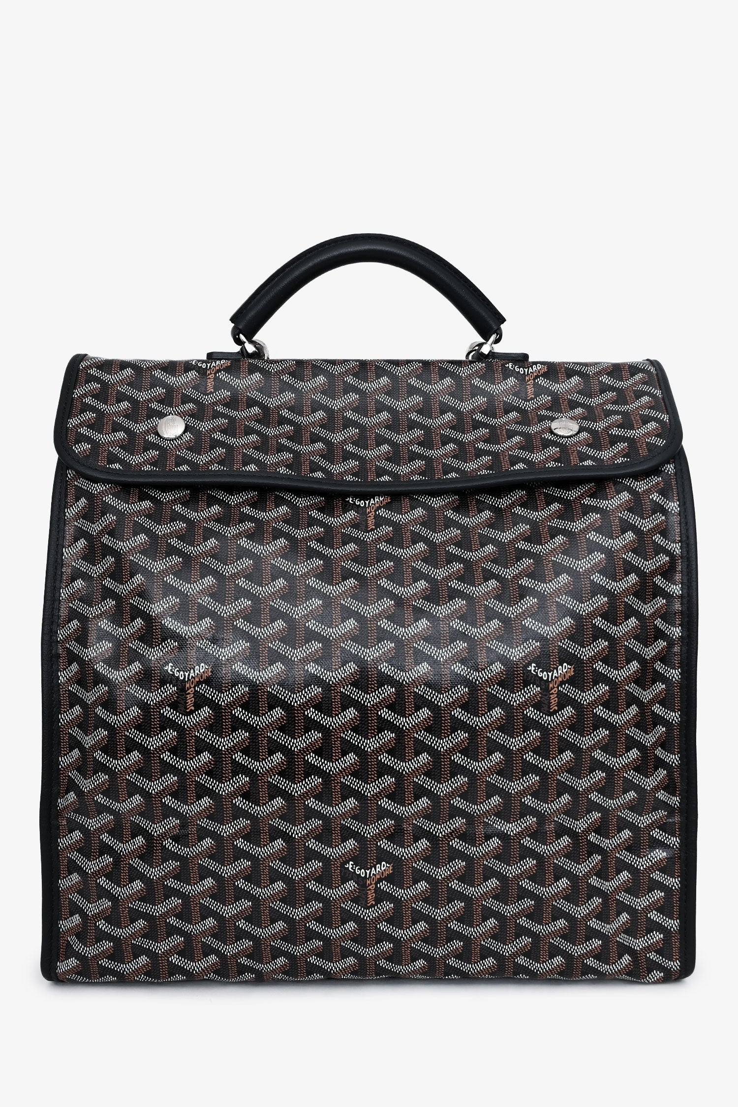 Goyard 2023 Navy Goyardine Canvas 'Saint Leger' Backpack