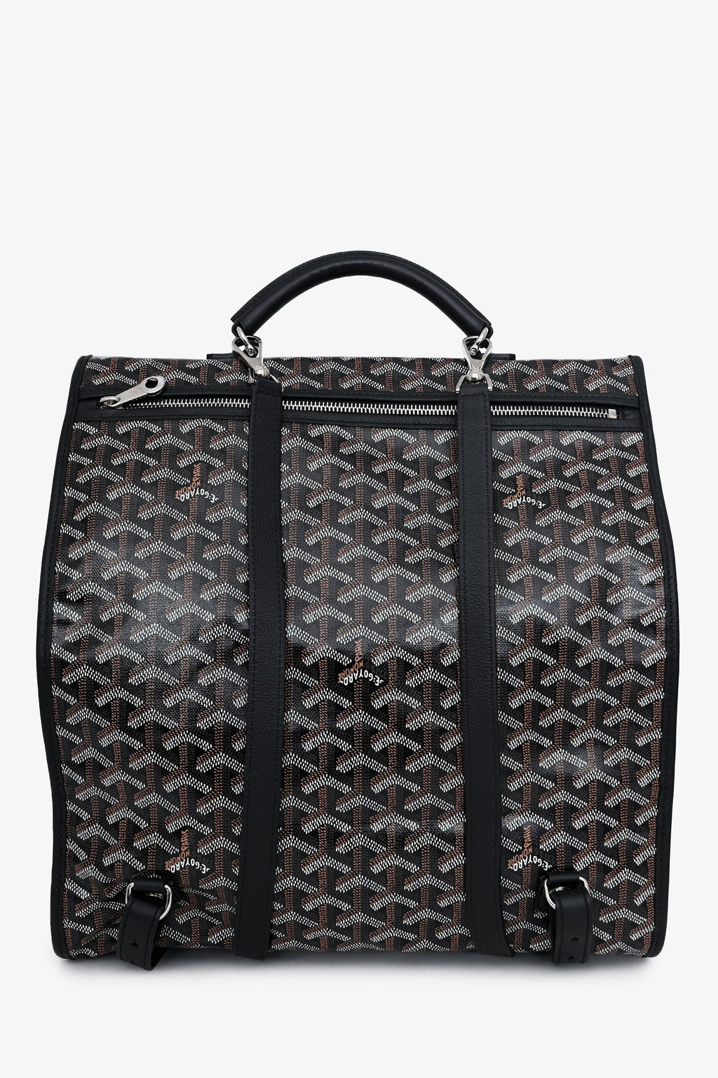 Goyard 2023 Navy Goyardine Canvas 'Saint Leger' Backpack