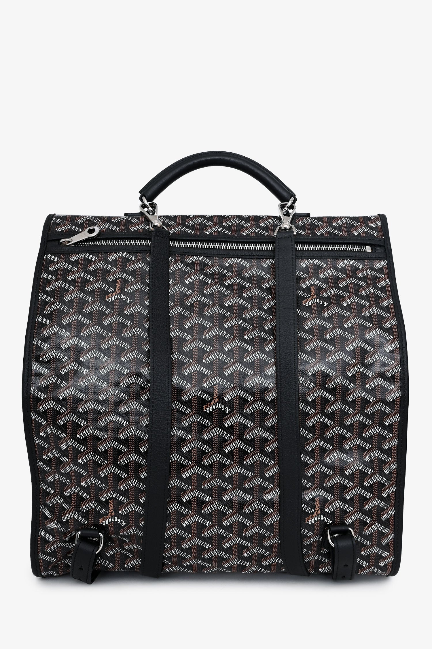 Goyard 2023 Navy Goyardine Canvas 'Saint Leger' Backpack
