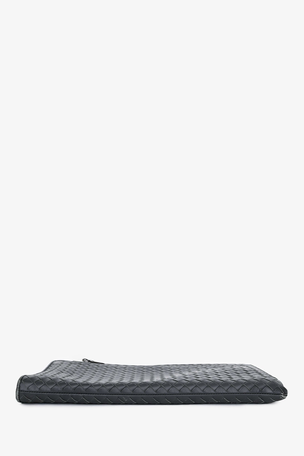 Bottega Veneta Grey Intrecciato Leather Laptop Case
