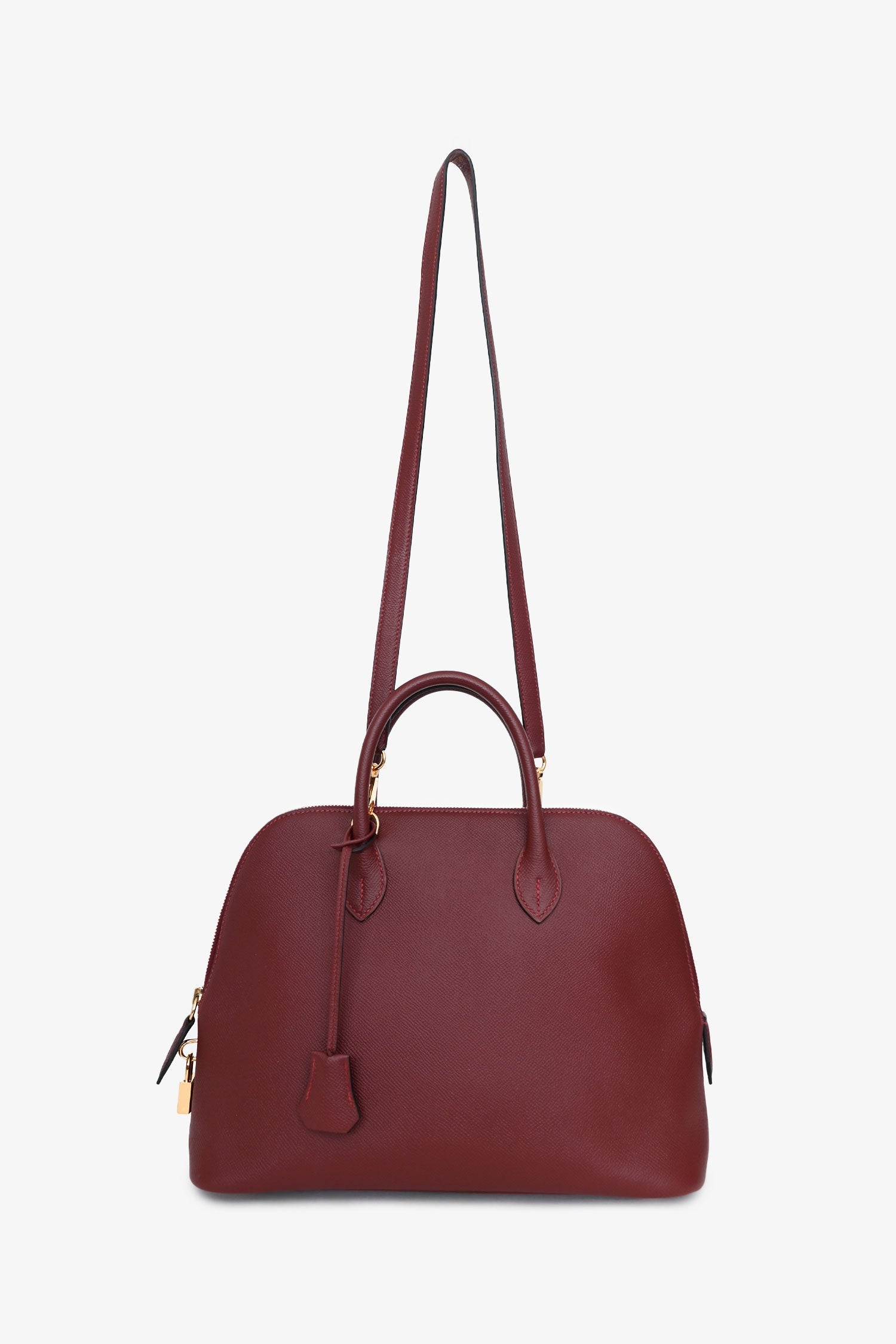 Hermès 2018 Rouge H Evercolor Epsom Bolide 1923 30 Gold Hardware with Strap