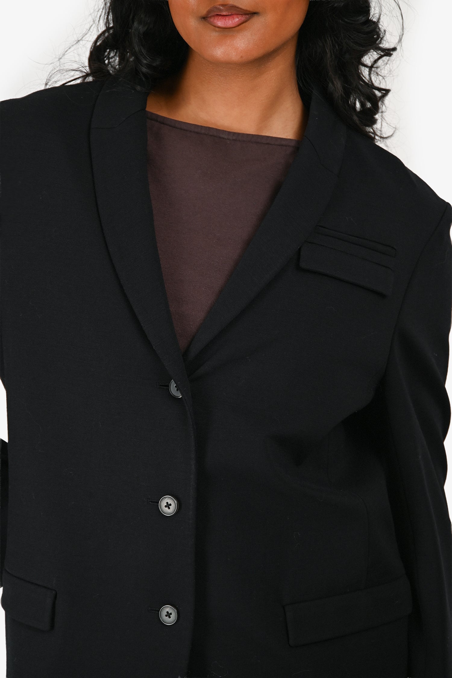 Jil Sander Black Single Breasted Blazer Size 36