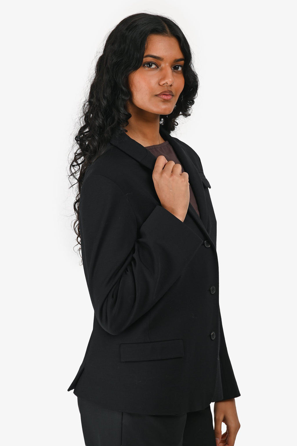 Jil Sander Black Single Breasted Blazer Size 36