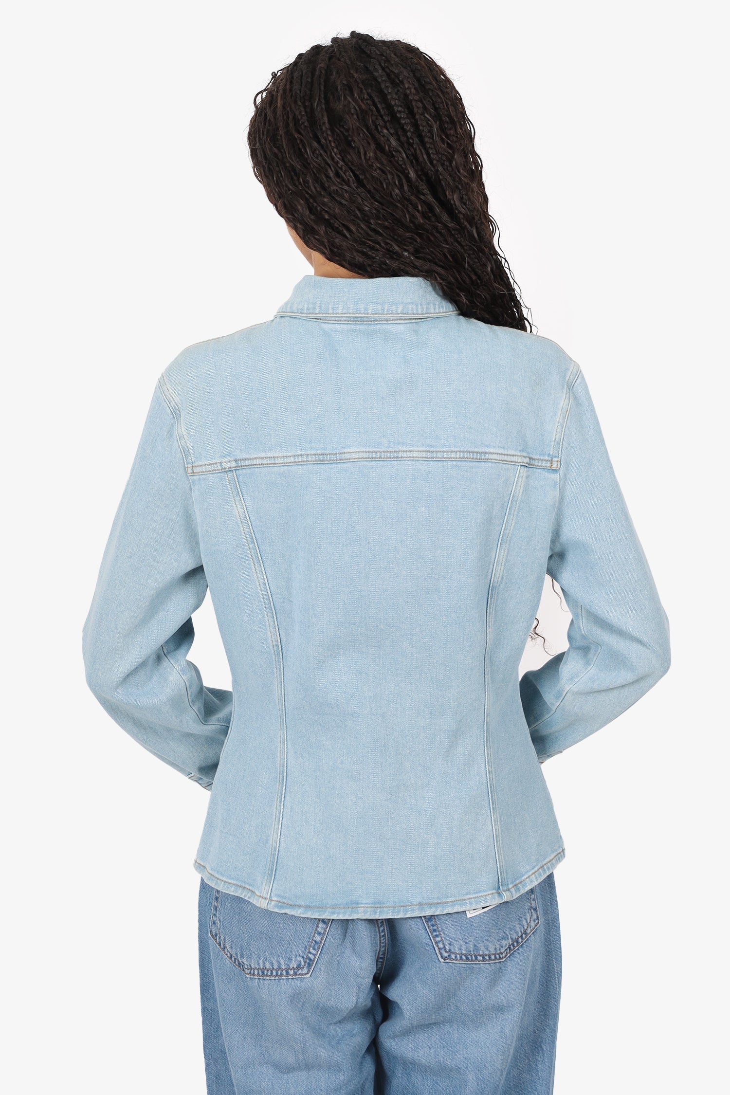 Nanushka Blue Denim Button Down Shirt Size M