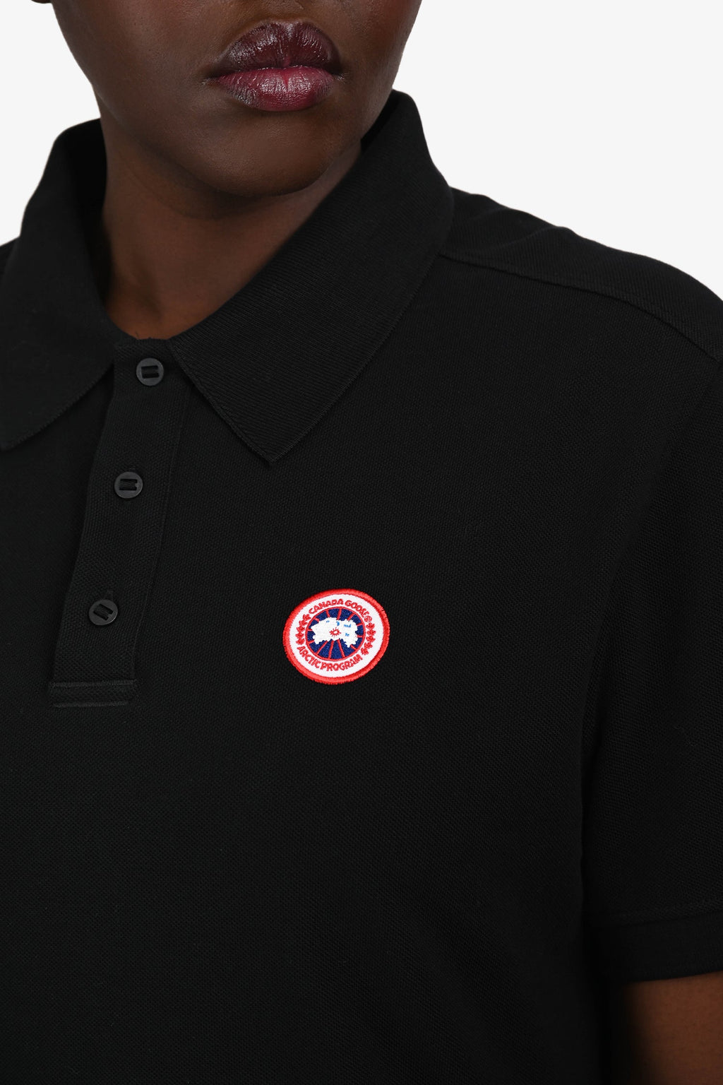 Canada Goose Black Cotton Polo Shirt Size M