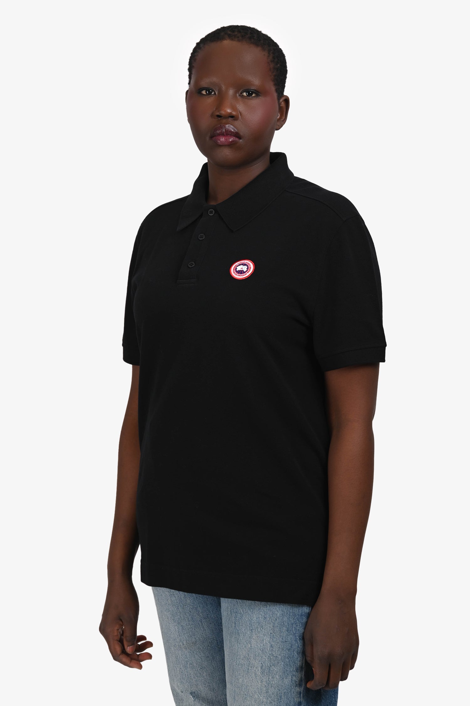 Canada Goose Black Cotton Polo Shirt Size M