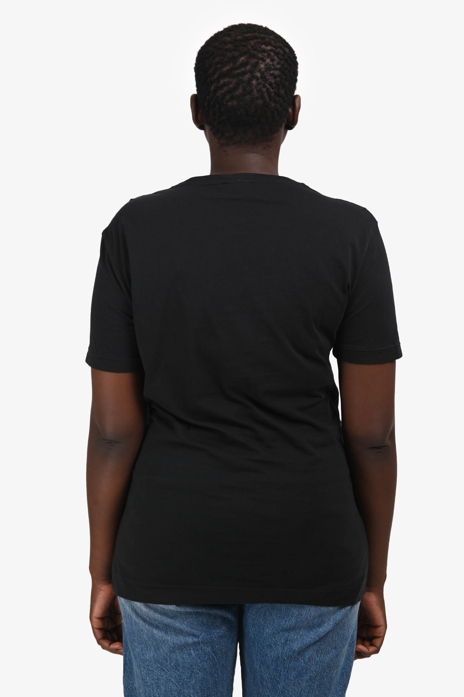 Fendi Black/Yellow Cotton/Leather Monster Crew Neck T-Shirt Size 50