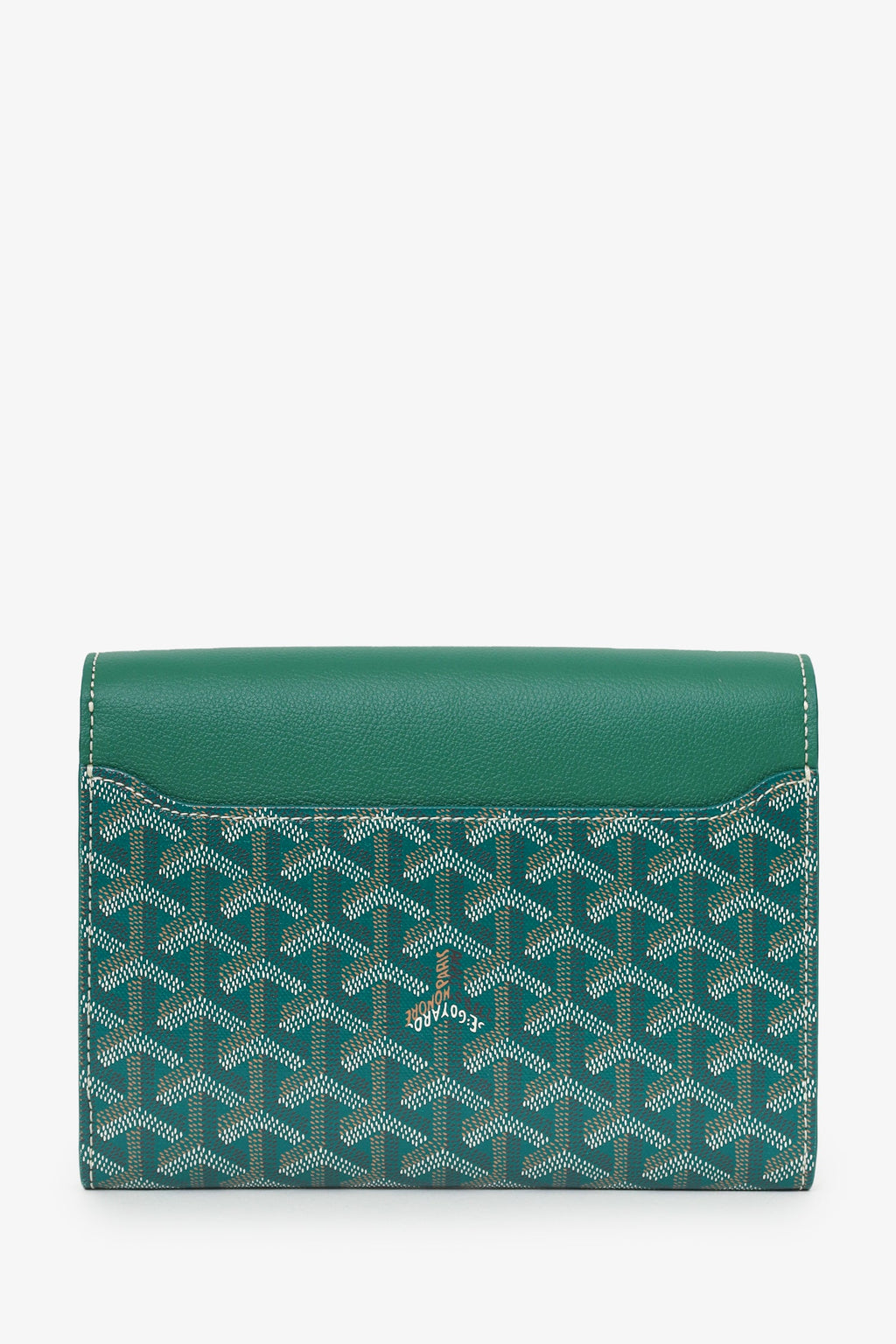 Goyard Green Goyardine Calfskin Chypre Wallet on Chain