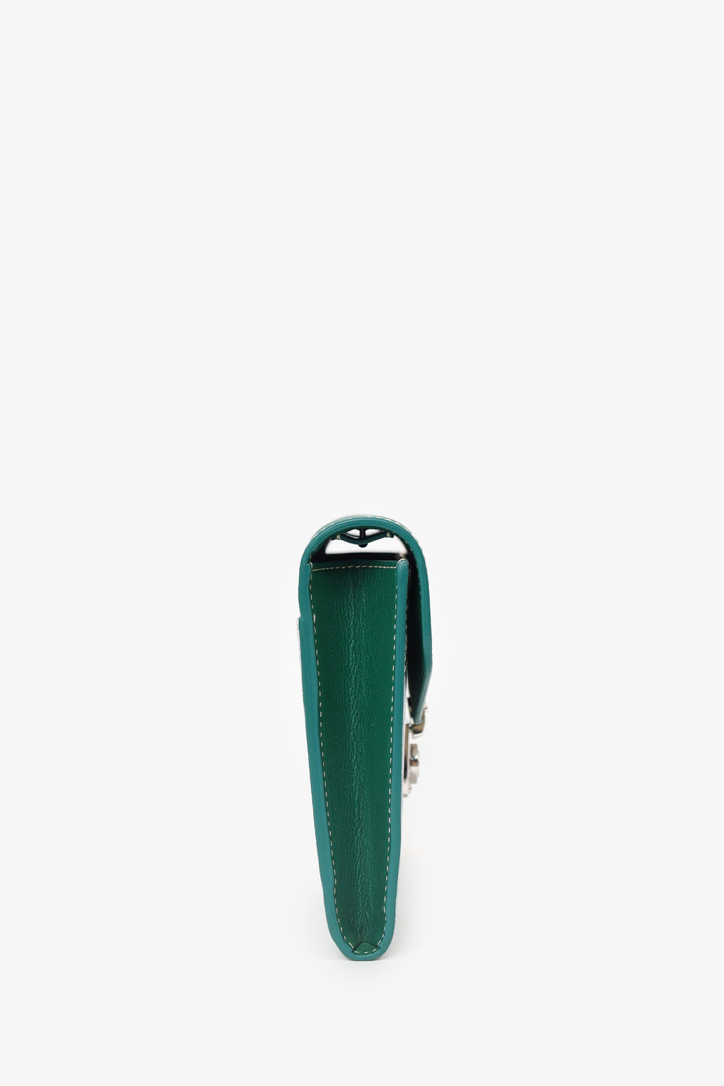 Goyard Green Goyardine Calfskin Chypre Wallet on Chain
