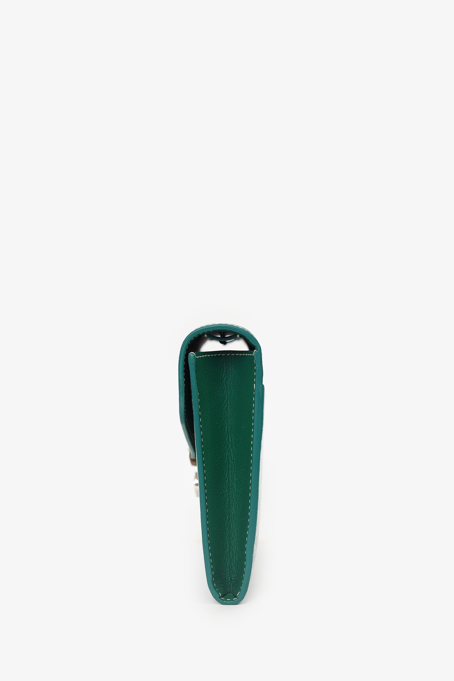 Goyard Green Goyardine Calfskin Chypre Wallet on Chain