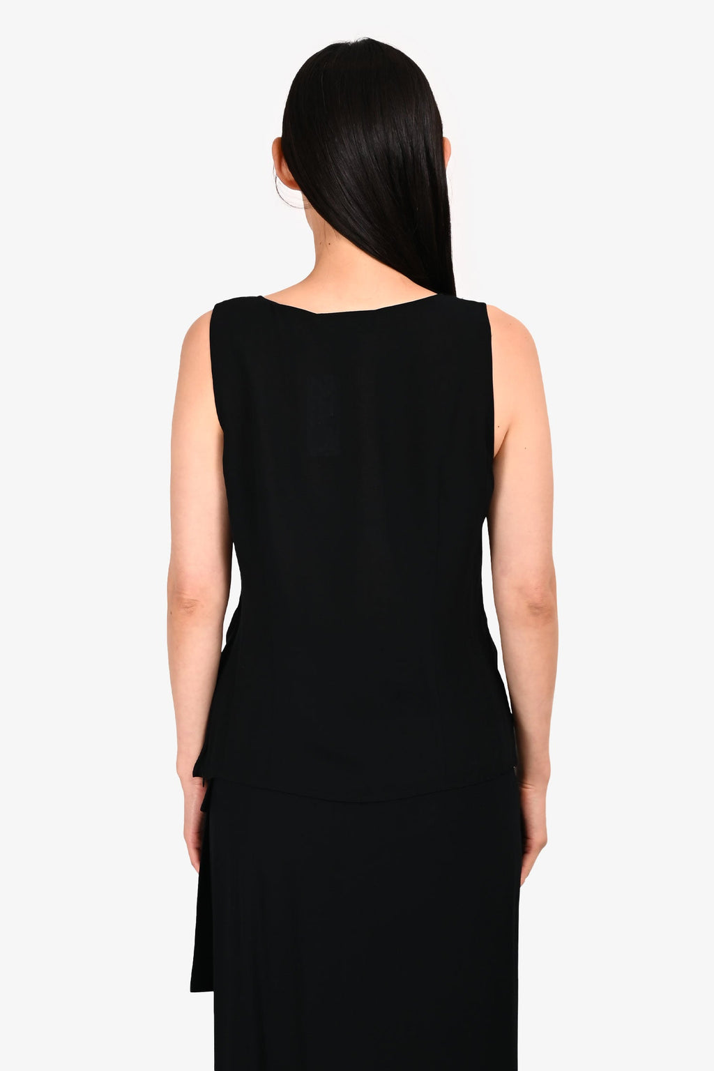 St. John Black Sheer Tank Top Size 6