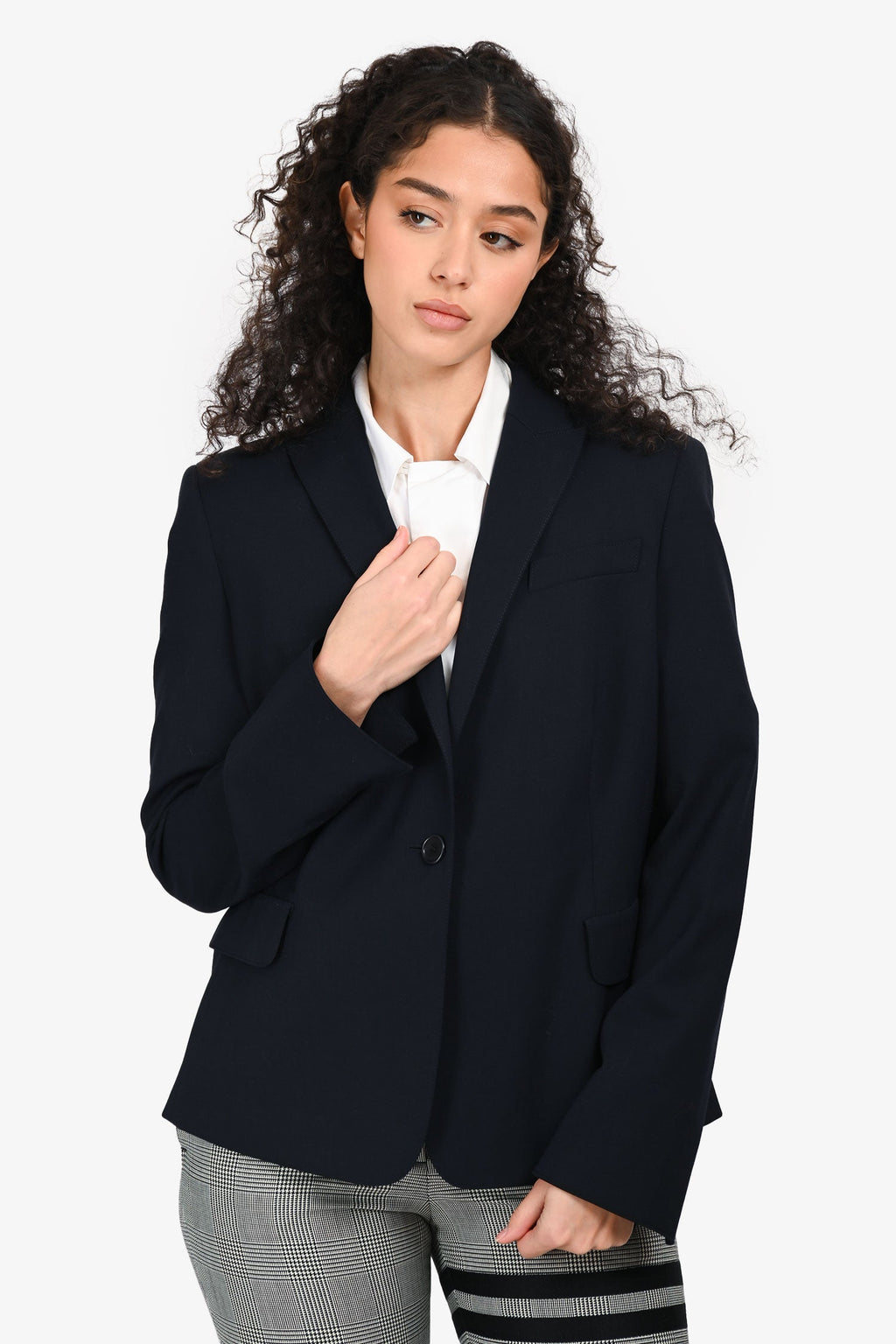 Akris Punto Black Single Breasted Blazer Size 12