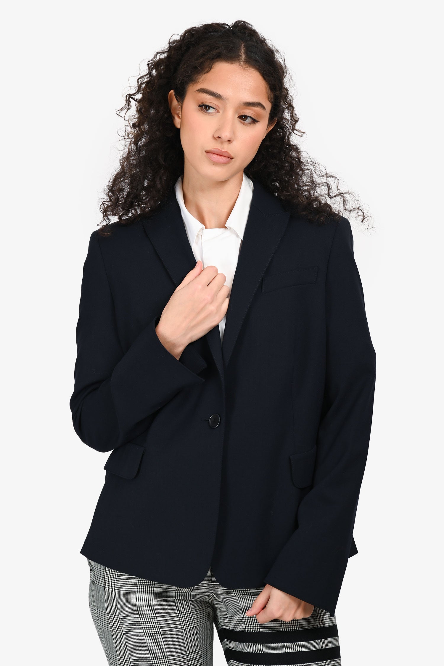 Akris Punto Black Single Breasted Blazer Size 12