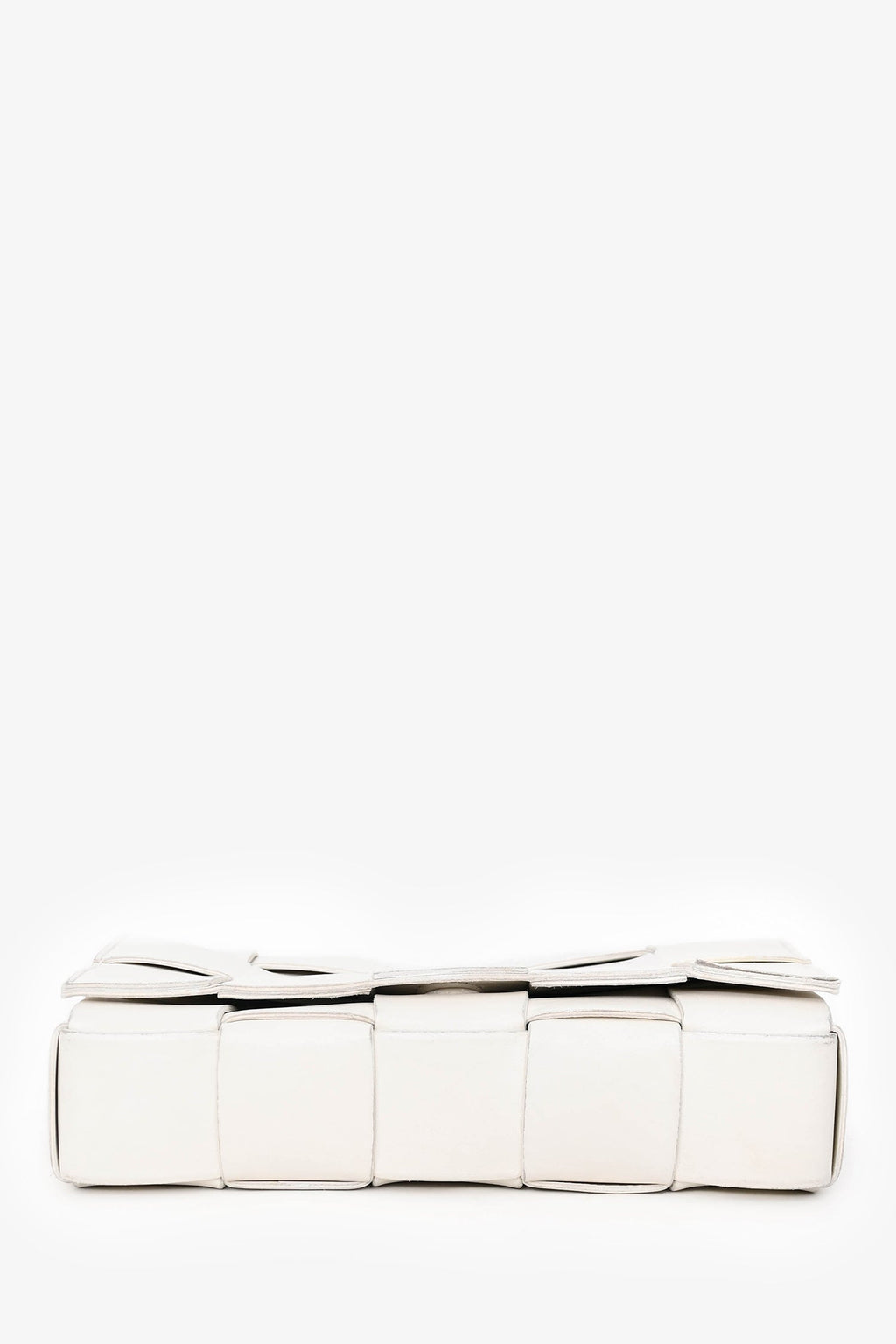 Bottega Veneta White Leather The Cassette Crossbody Bag