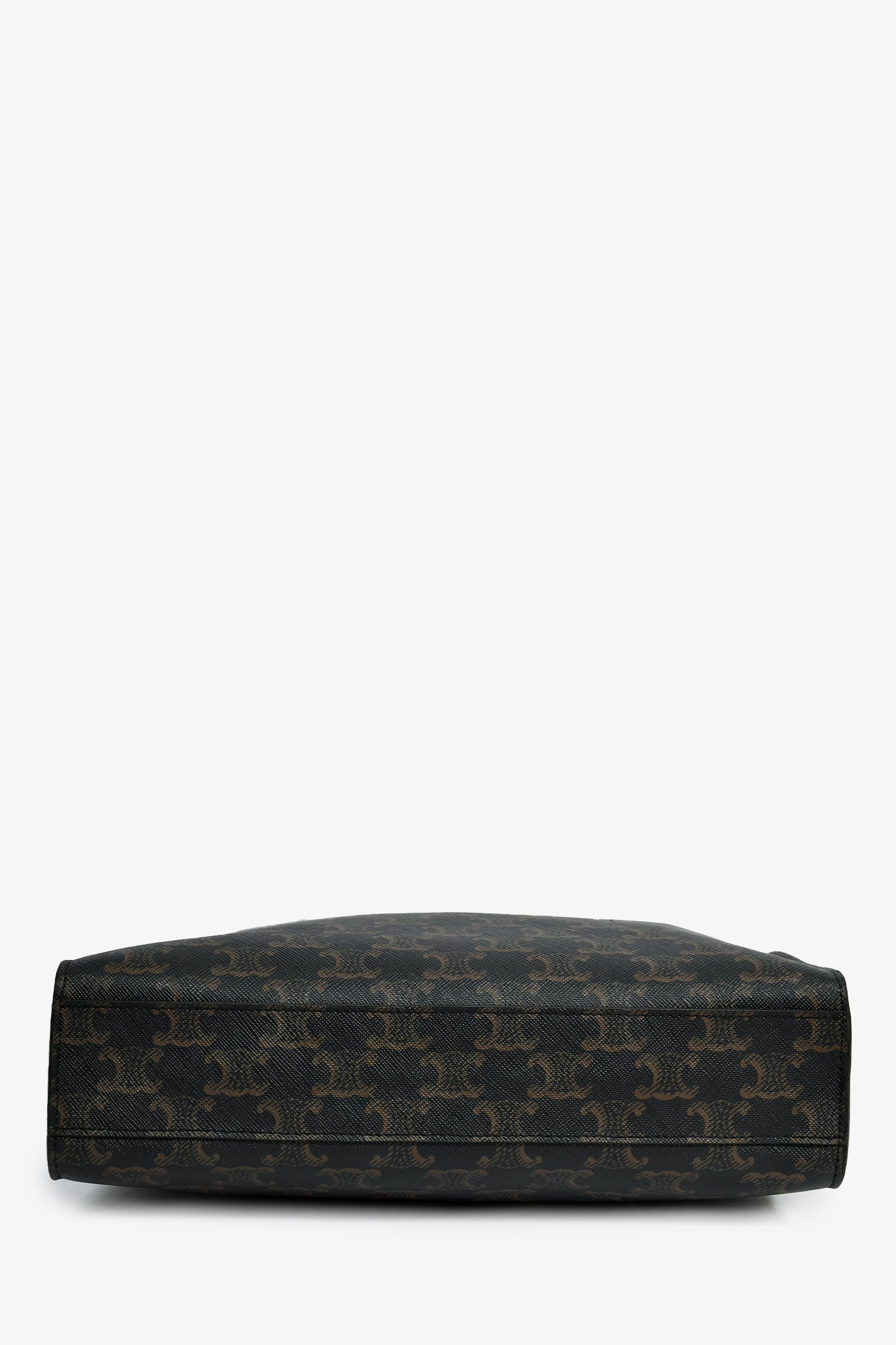 Celine Brown Triomphe Canvas Small Vertical Tote