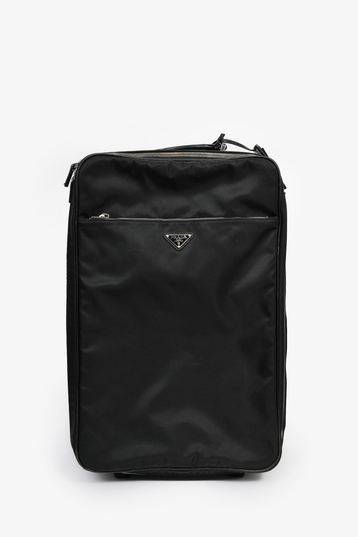 Prada Black Nylon 22" Roller Suitcase