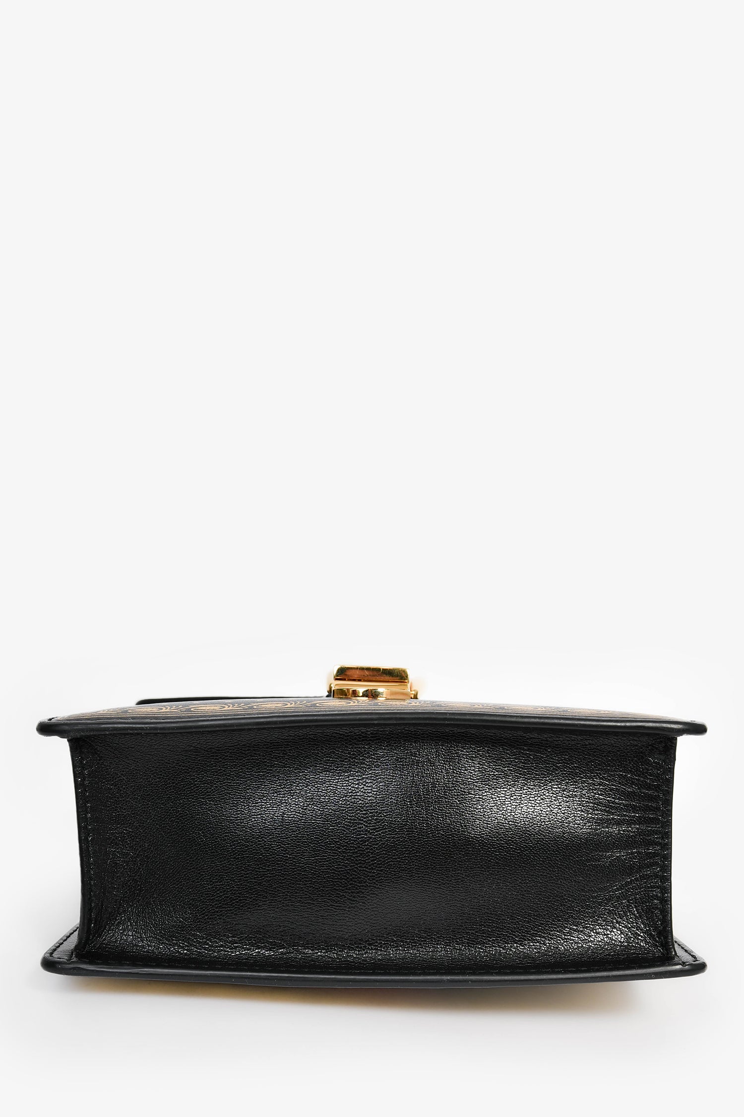 Gucci Limited Edition Black Leather Gold Star Mini Sylvie Top Handle
