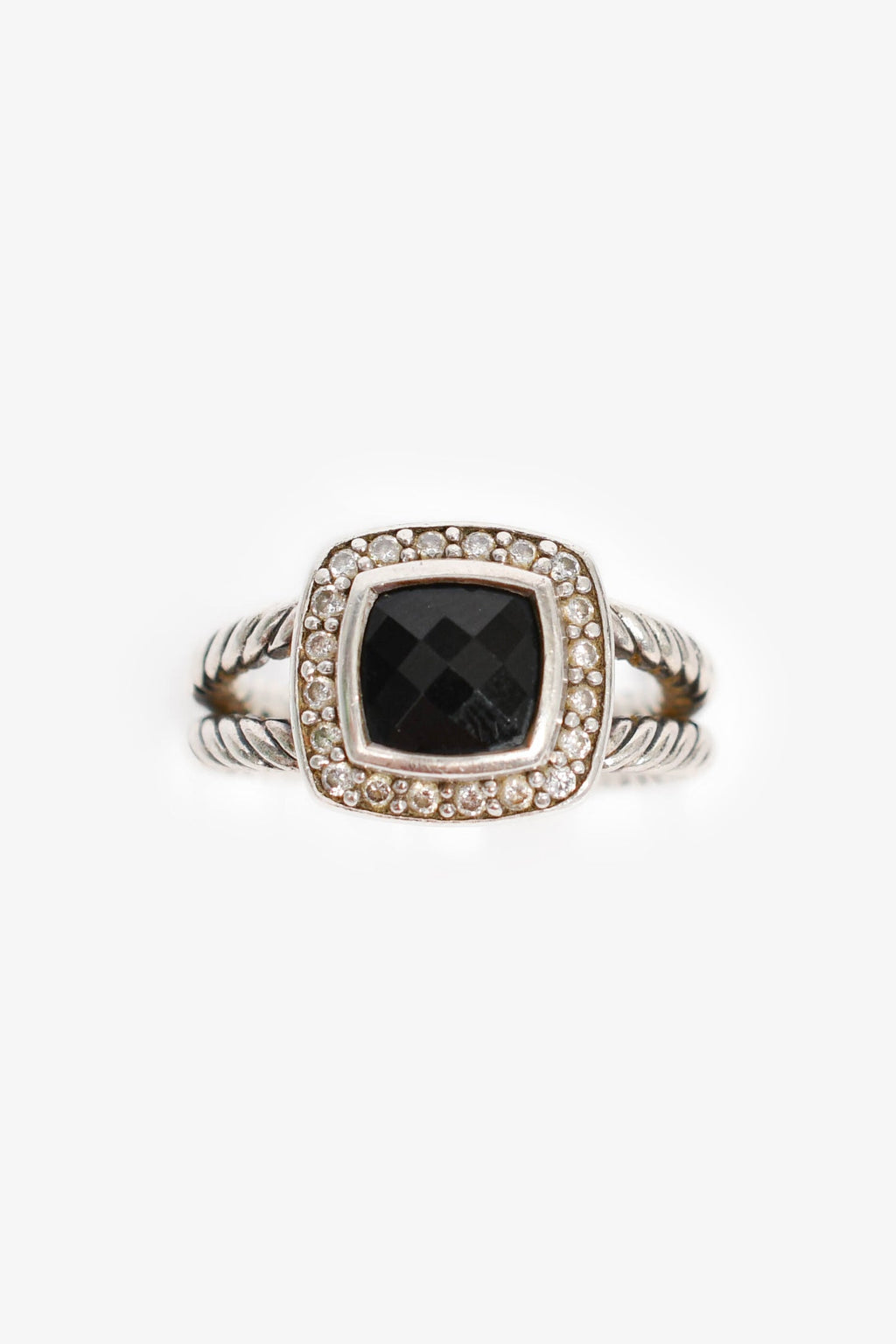 David Yurman Sterling Silver Black Onyx Diamonds Albion® Ring