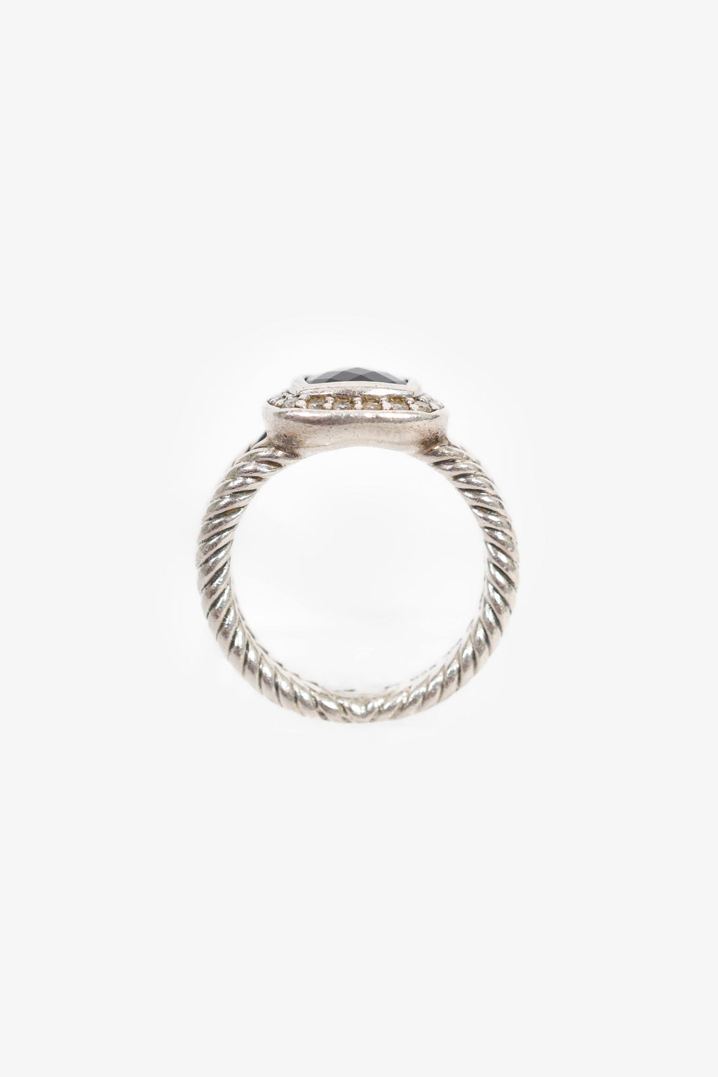 David Yurman Sterling Silver Black Onyx Diamonds Albion® Ring