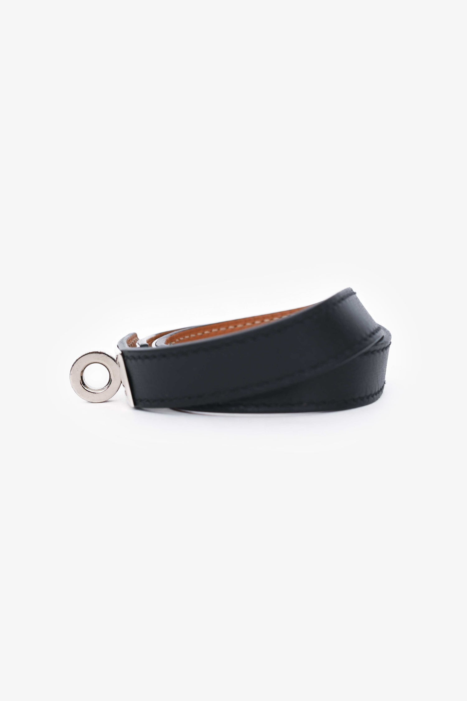 Hermès 2012 Black Leather Kelly Double Tour Bracelet