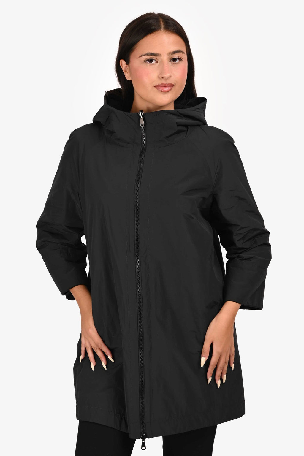 Brunello Cucinelli Black Hooded Reversible Jacket Size 42