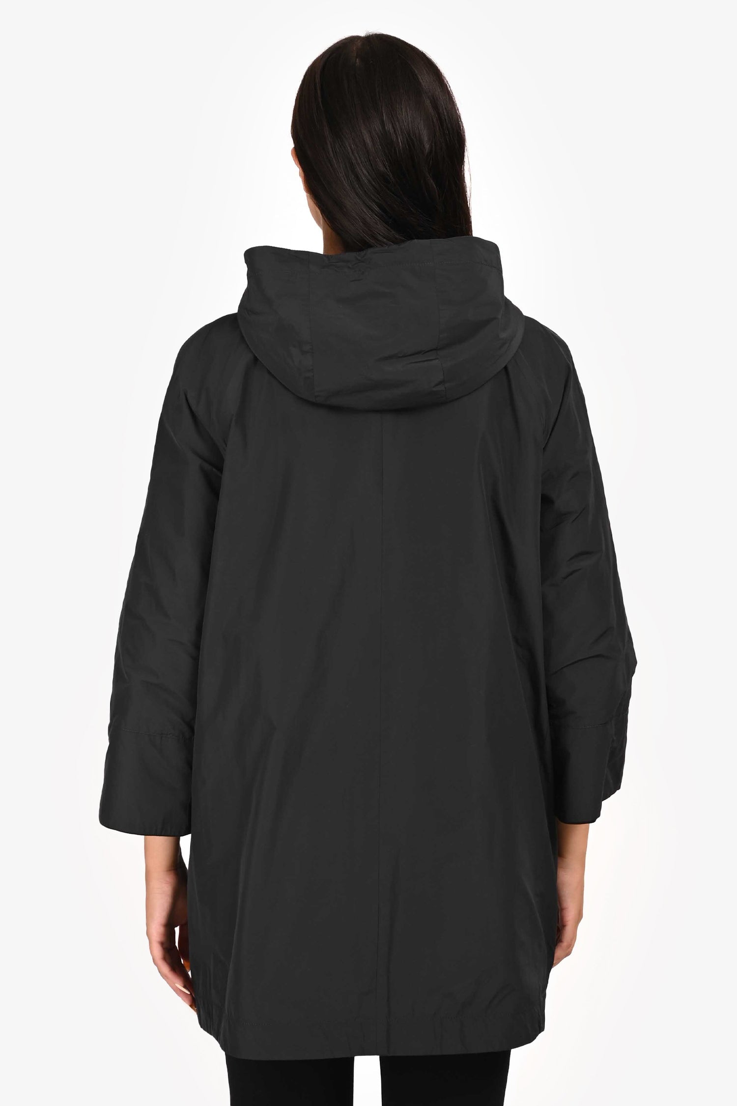Brunello Cucinelli Black Hooded Reversible Jacket Size 42