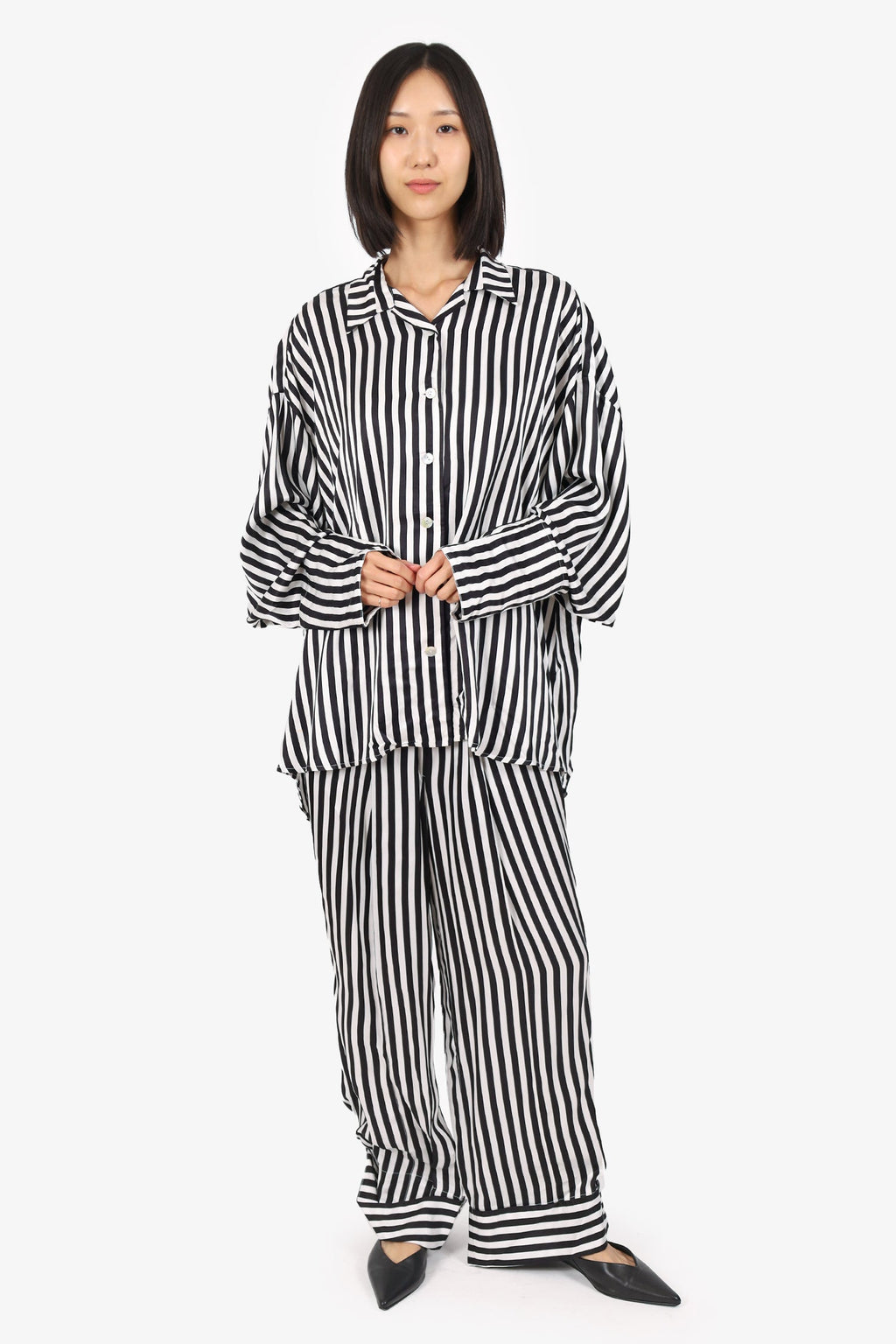 Sleeper Black/White Striped Pyjamas Set Size 1