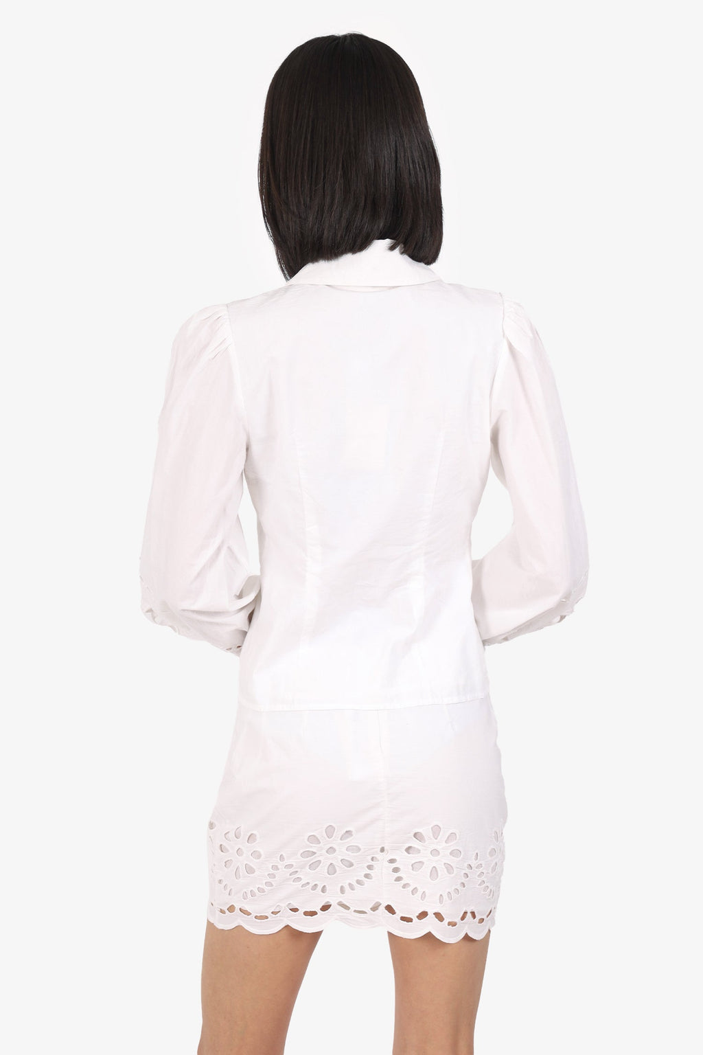 Tularosa White Lace Detail Blouse + Mini Skirt Size XS