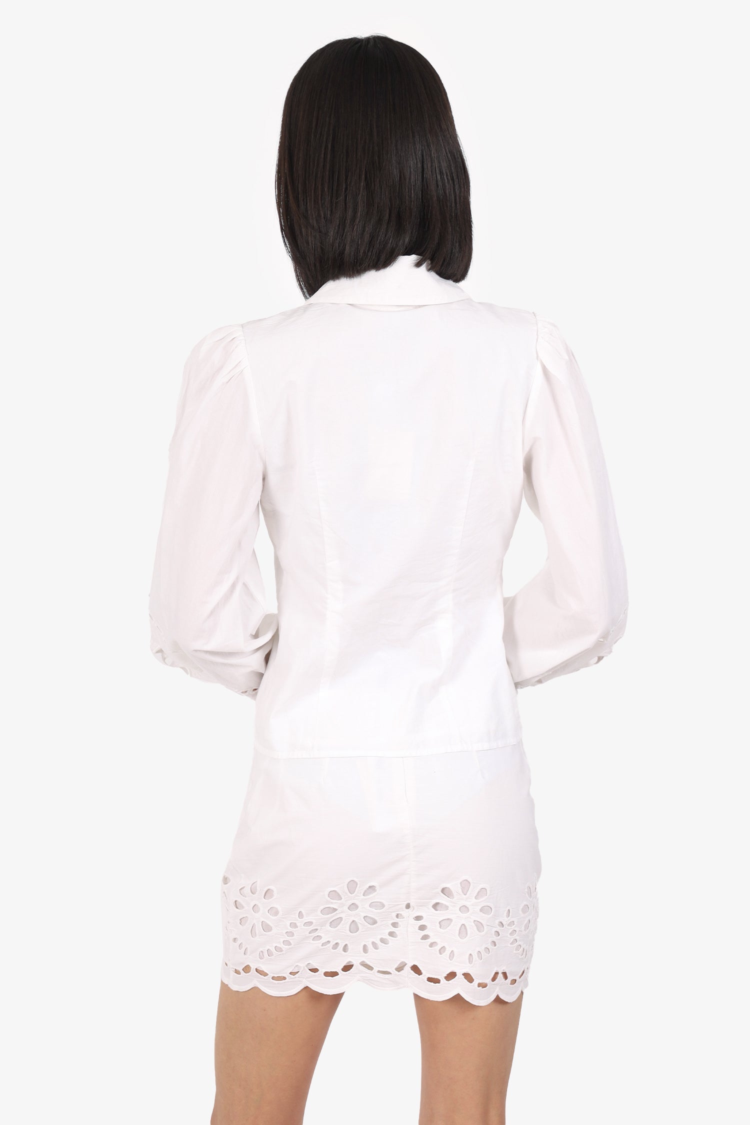 Tularosa White Lace Detail Blouse + Mini Skirt Size XS
