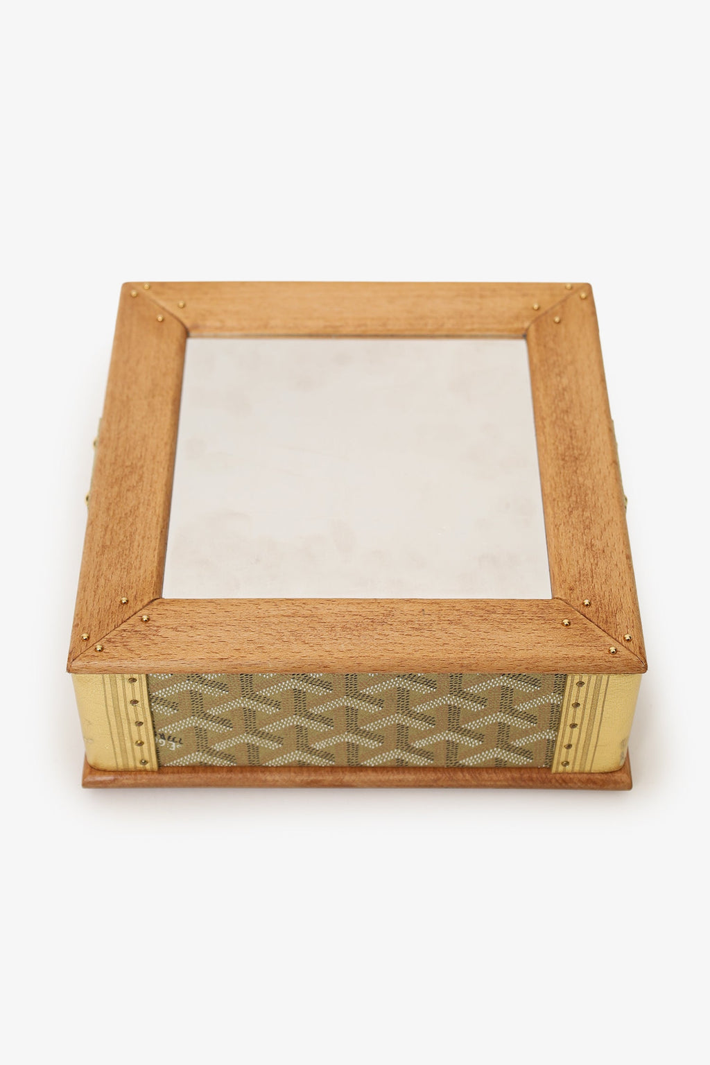 Goyard Gold Canvas Goyardine Travel Pet Bowl 'Ecuelle Edmond' Trunk