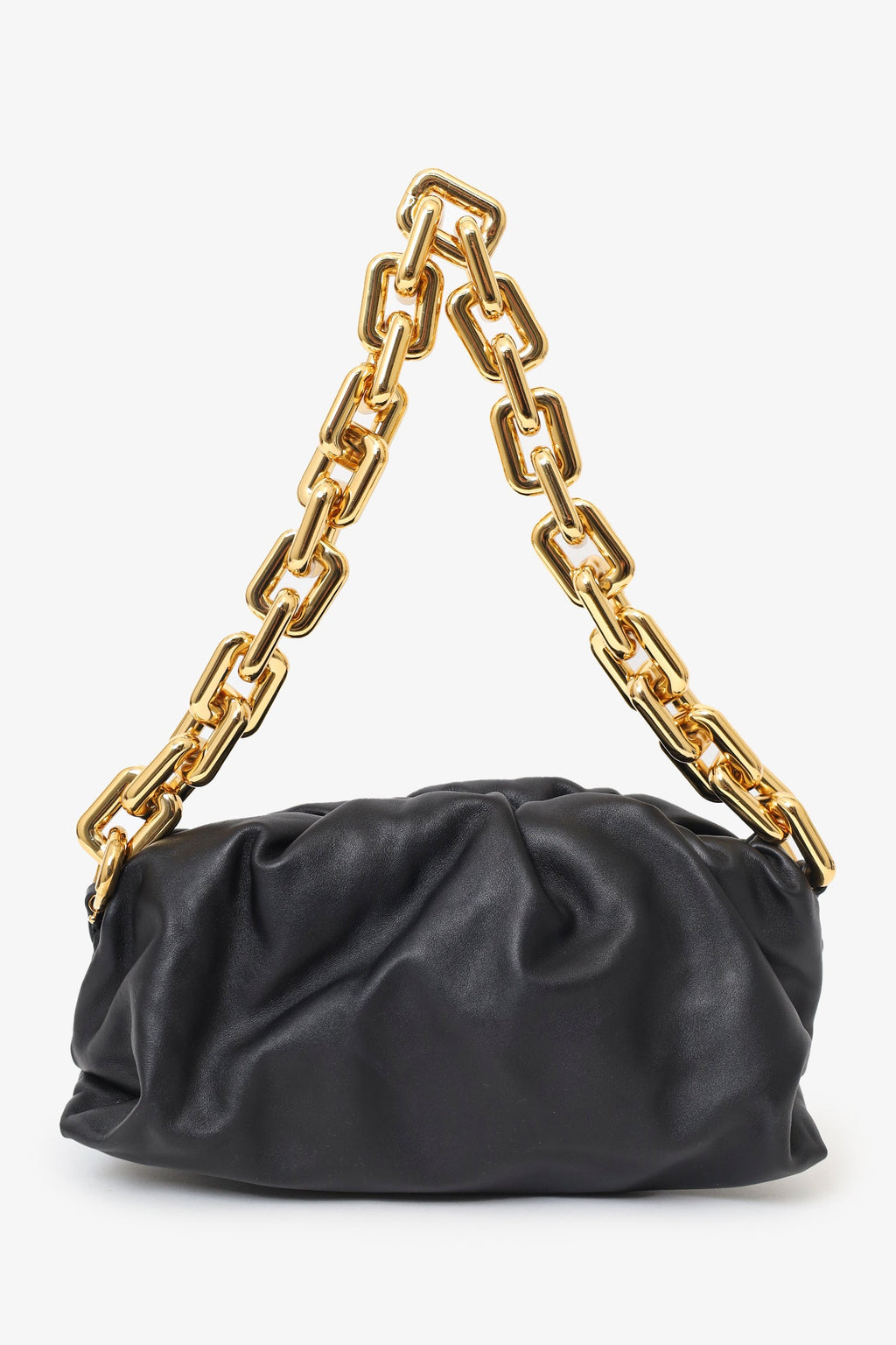 Bottega Veneta Black Leather The Chain Pouch Bag