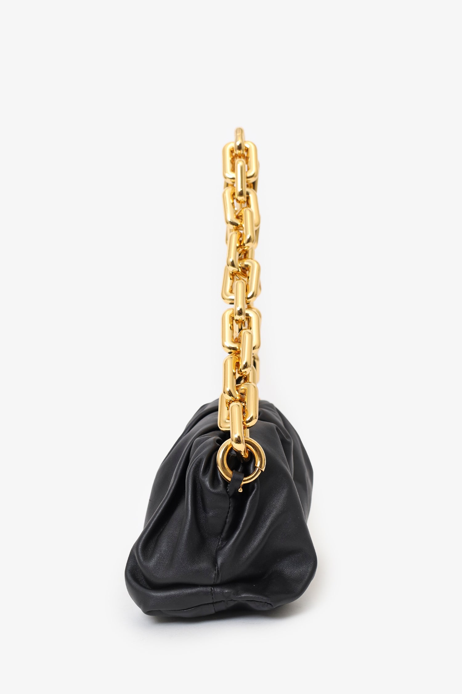 Bottega Veneta Black Leather The Chain Pouch Bag