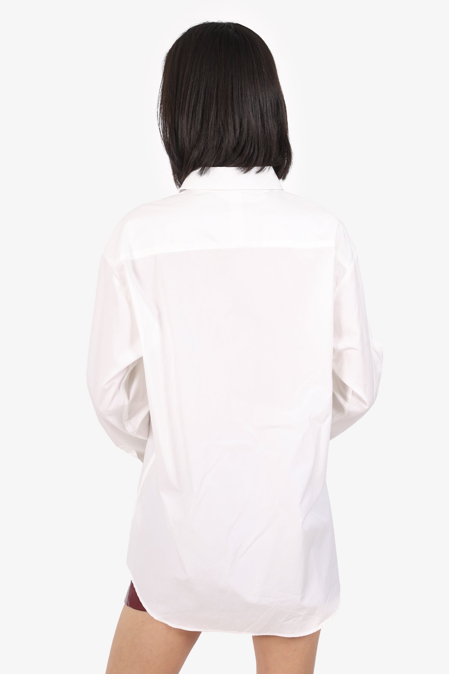 Burberry White Cotton Oxford Button-Up Shirt Size  M