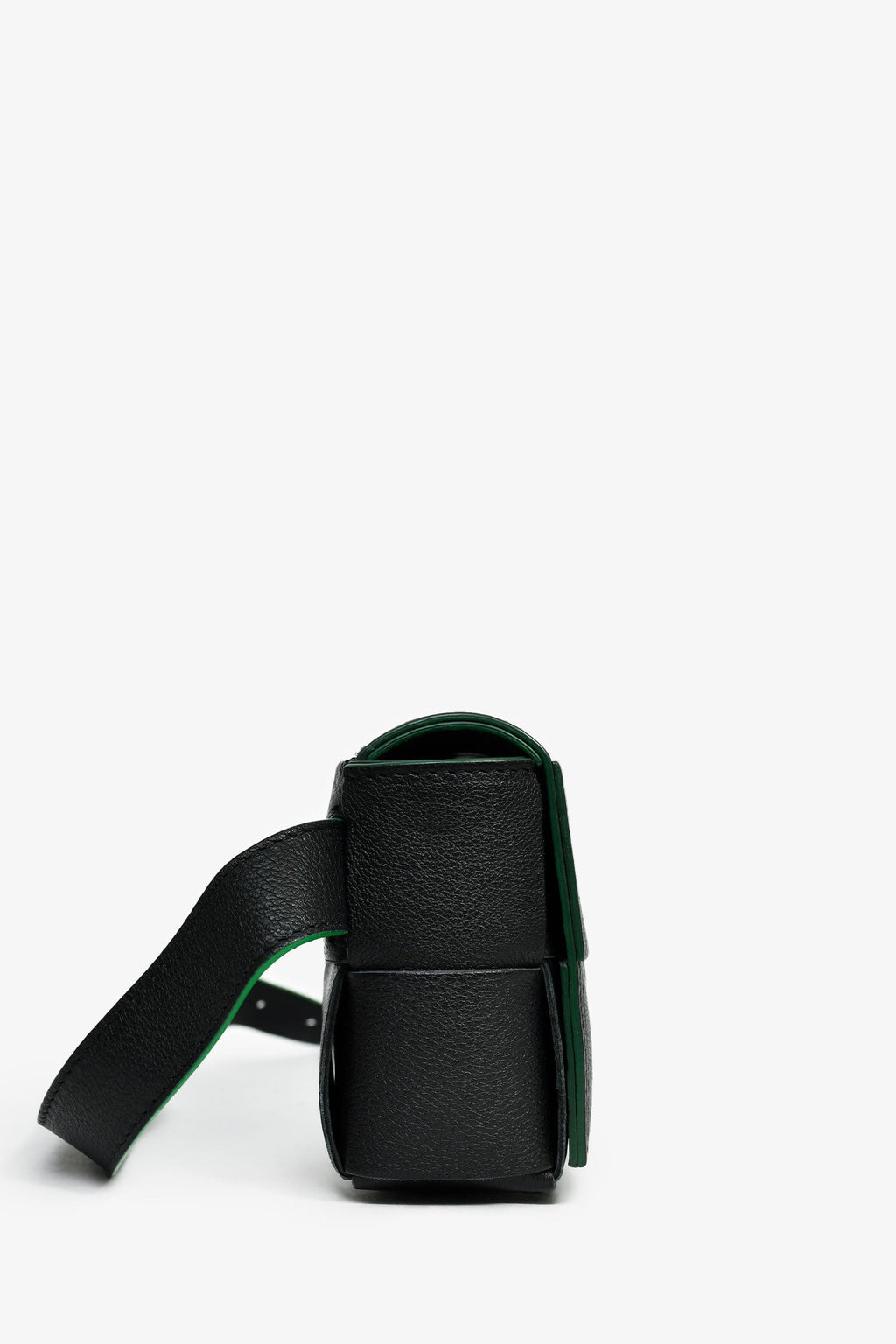 Bottega Veneta Black Leather Cassette Belt Bag