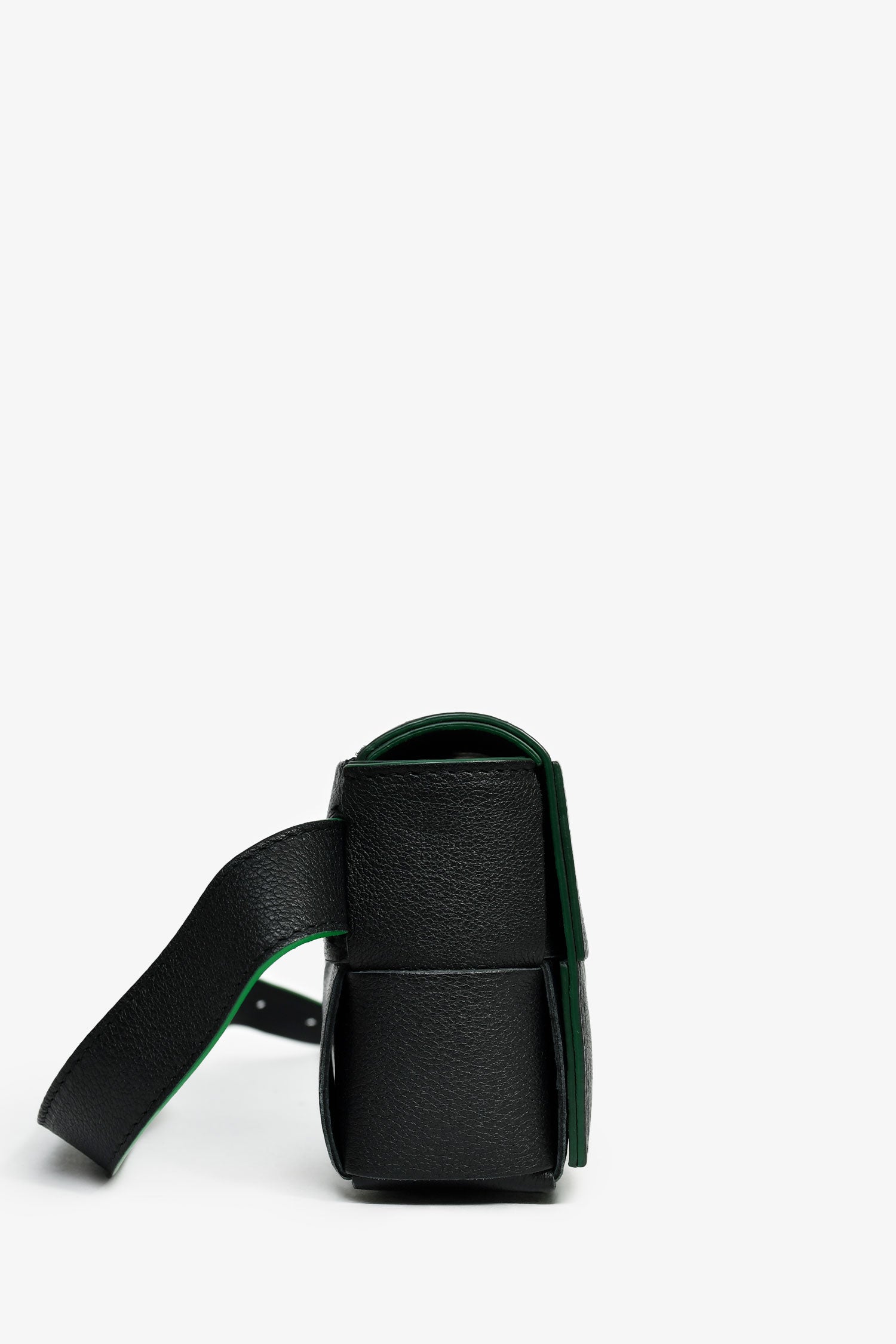 Bottega Veneta Black Leather Cassette Belt Bag