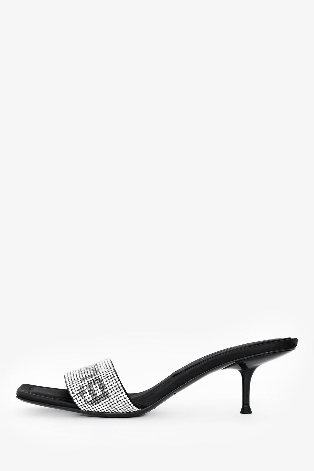 Alexander Wang Black Crystal Embellished Logo 'Jessica' Sandals Size 36