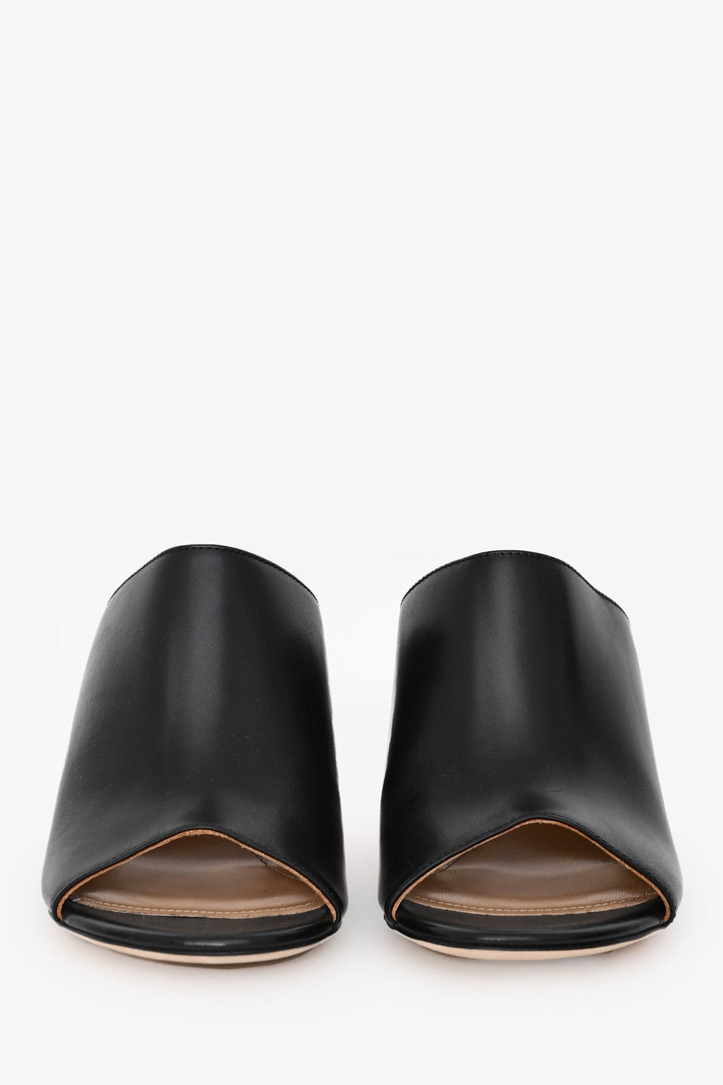 Loewe Black Leather Nail Polish Mules Size 36