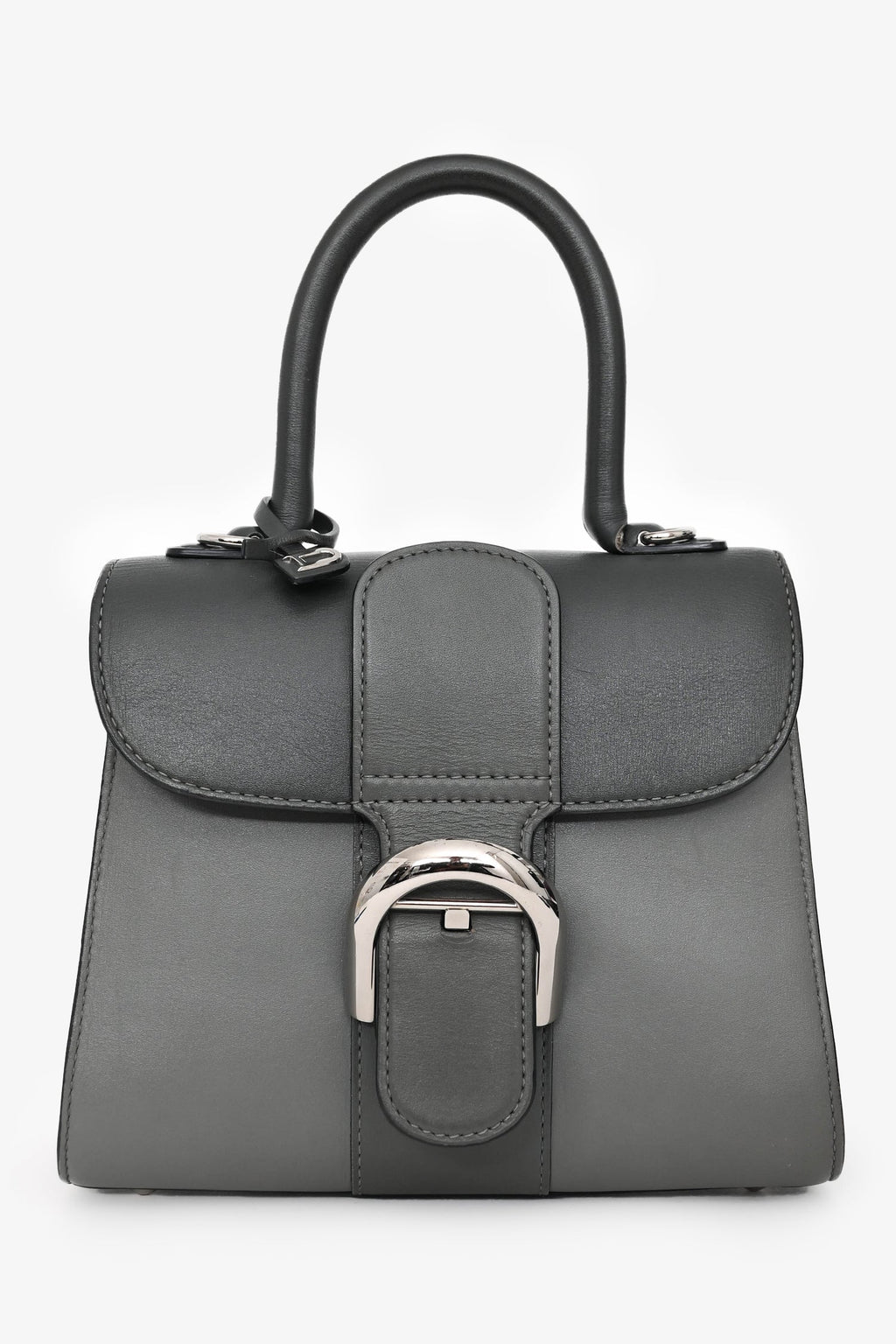 Delvaux Grey Brillant Mini S Box Calf with Strap