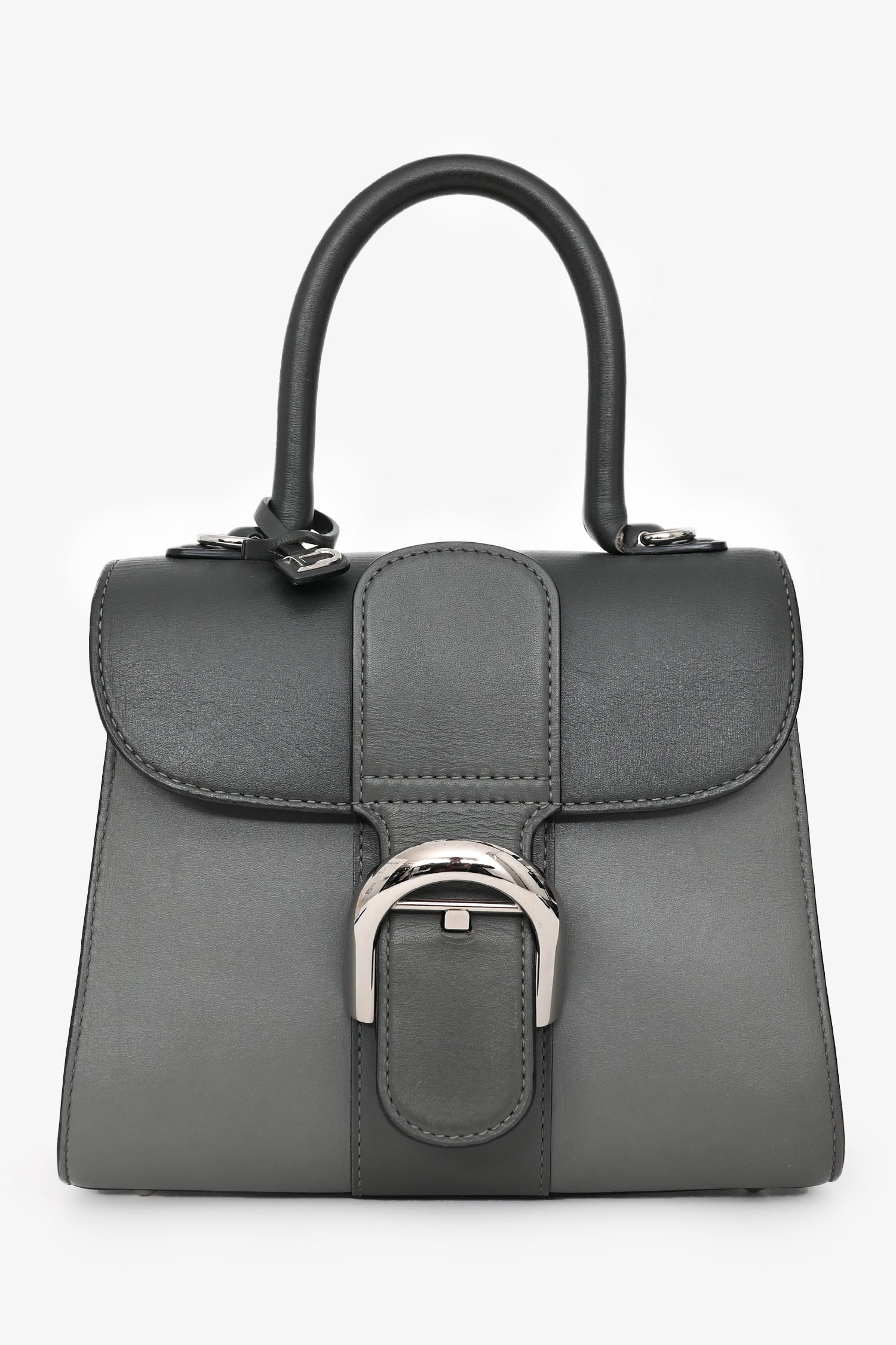 Delvaux Grey Brillant Mini S Box Calf with Strap